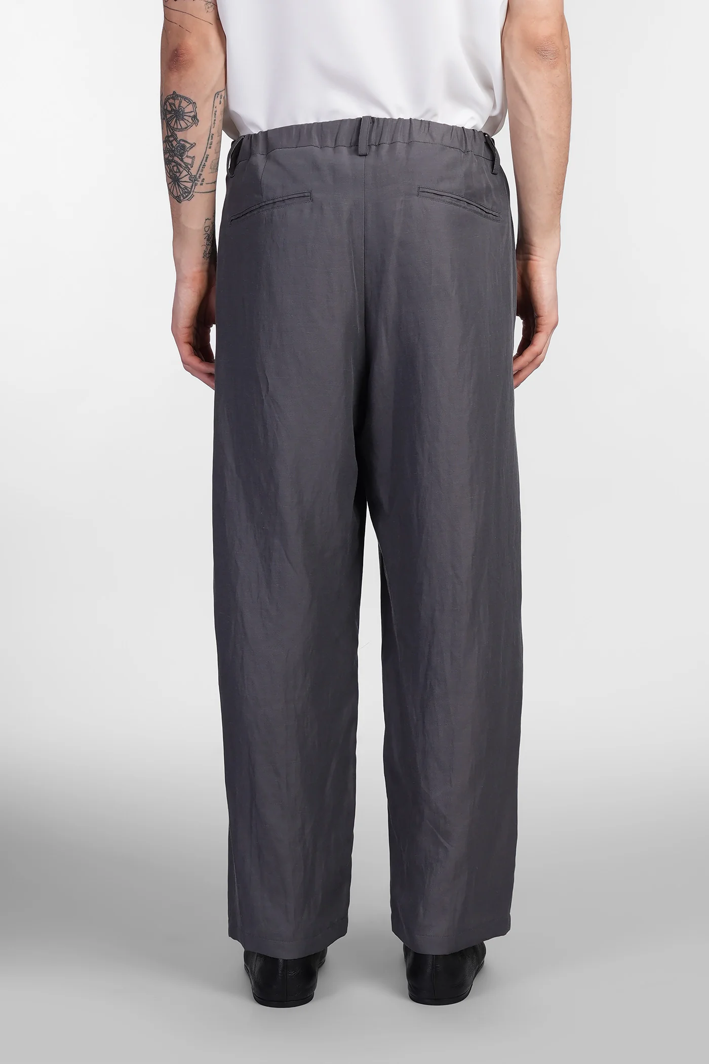 Pants in grey linen - Image 3