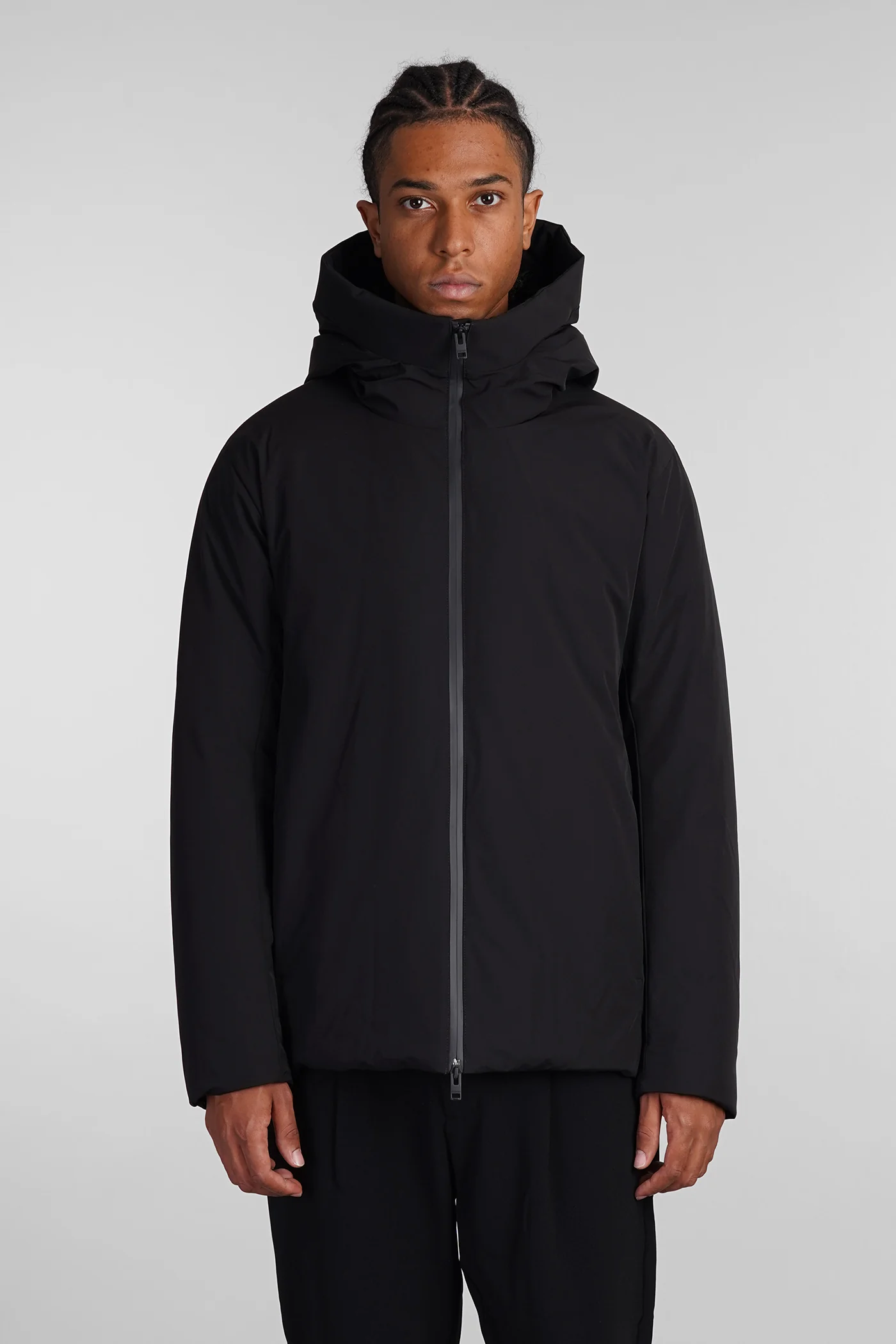 puffer in black nylon