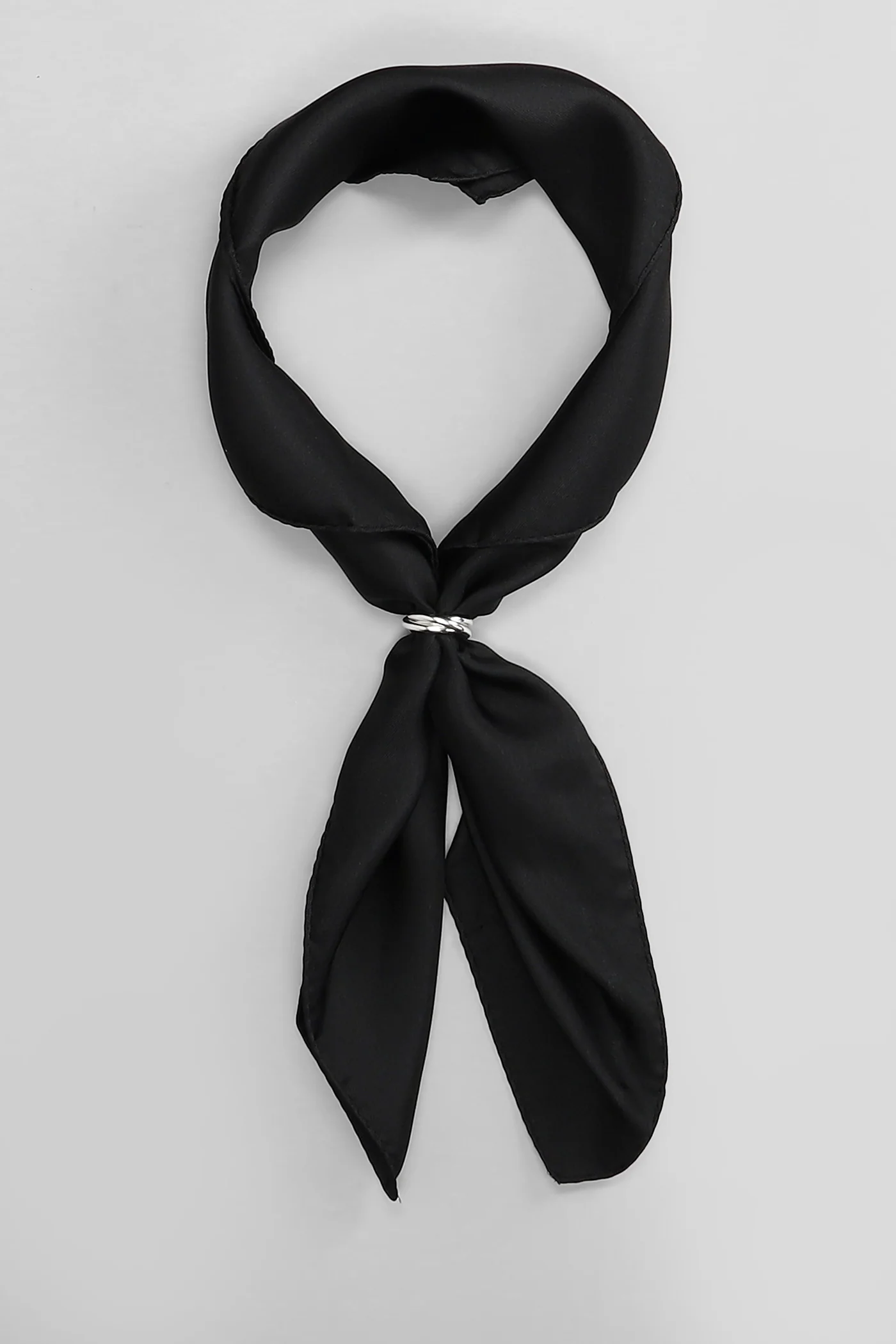 Scarve in black silk - Image 2