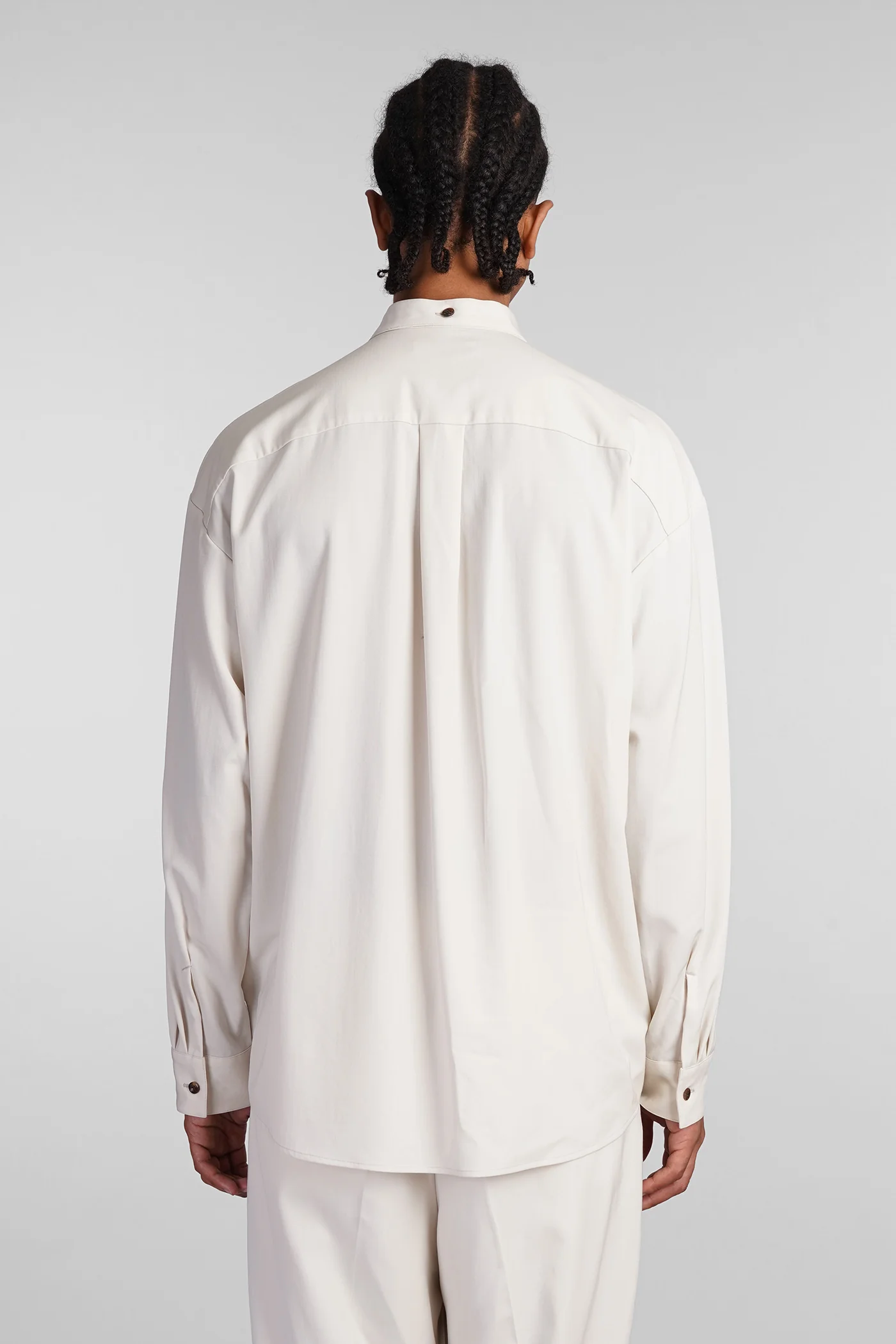 Shirt in beige wool - Image 3
