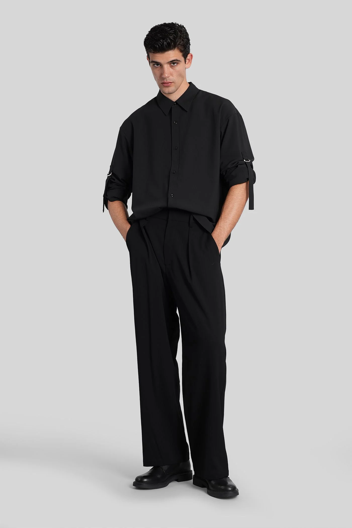 Shirt in black polyester - Image 2