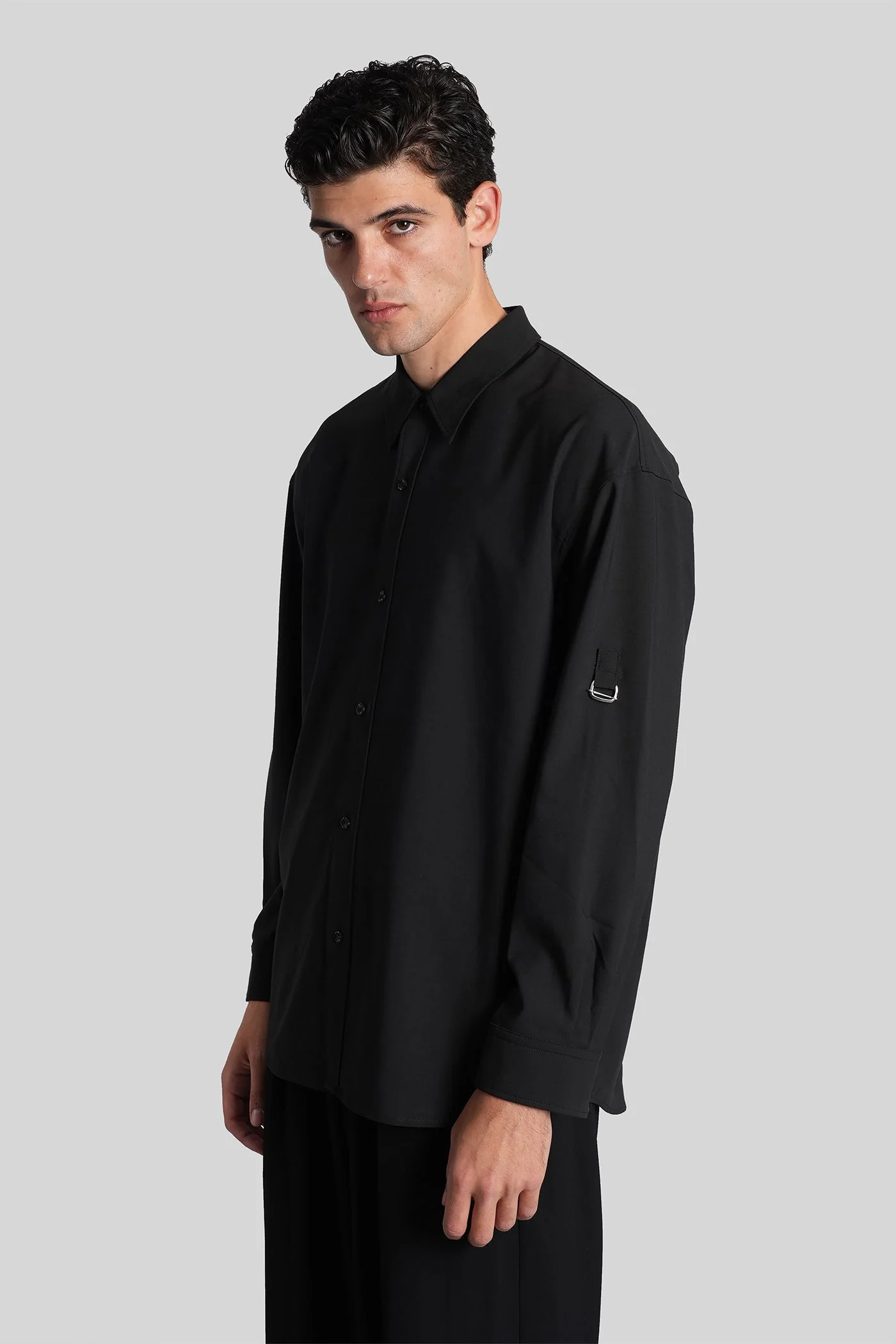 Shirt in black polyester - Image 4