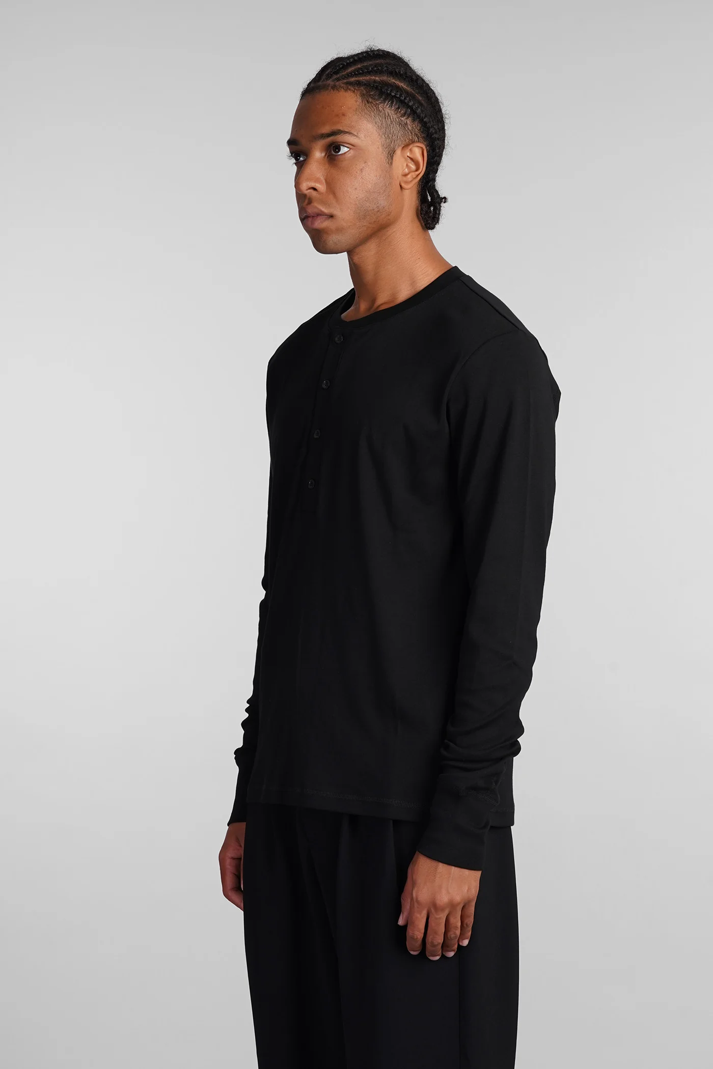 T-Shirt in black cotton - Image 4