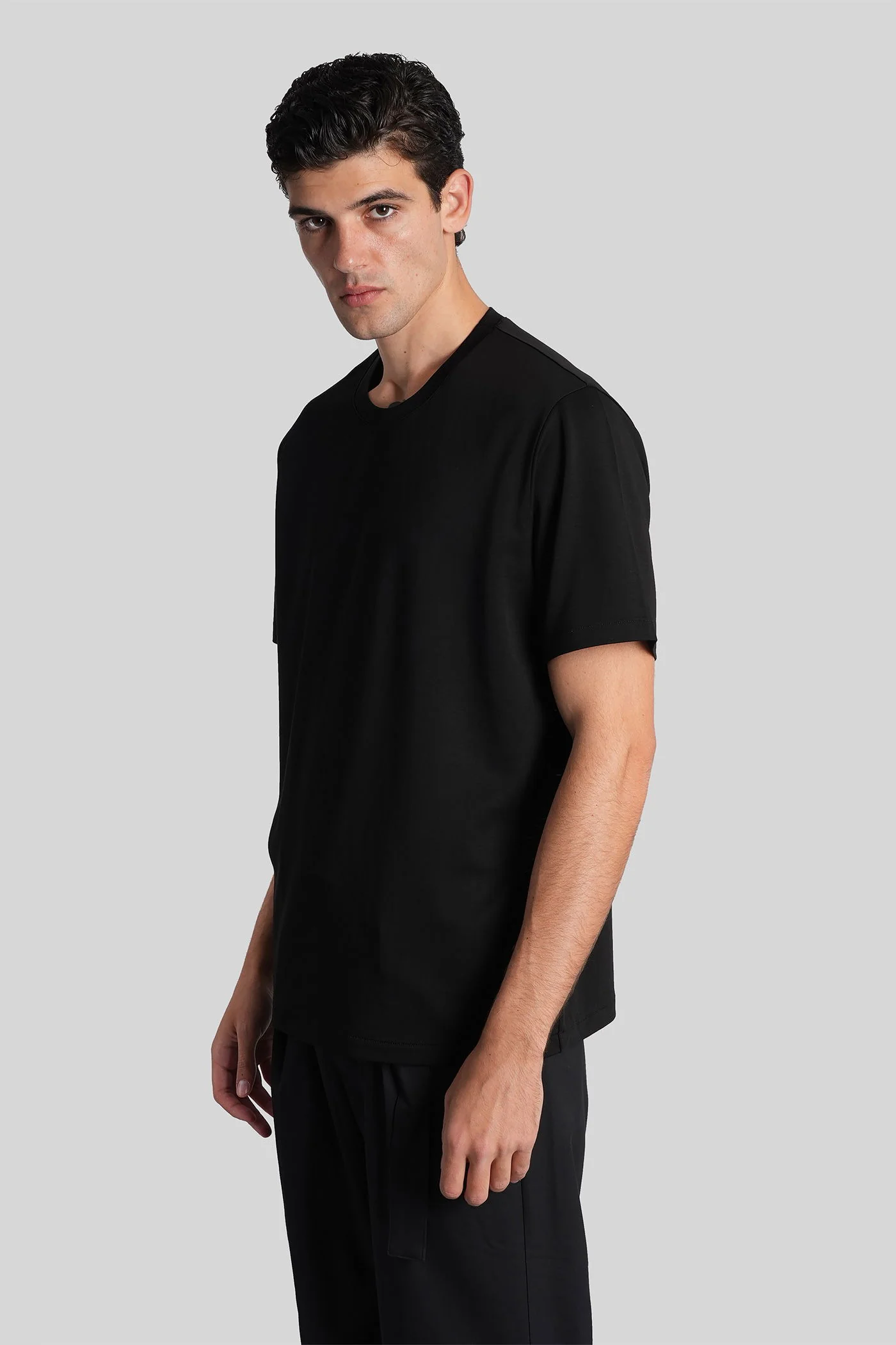 T-Shirt in black cotton - Image 4