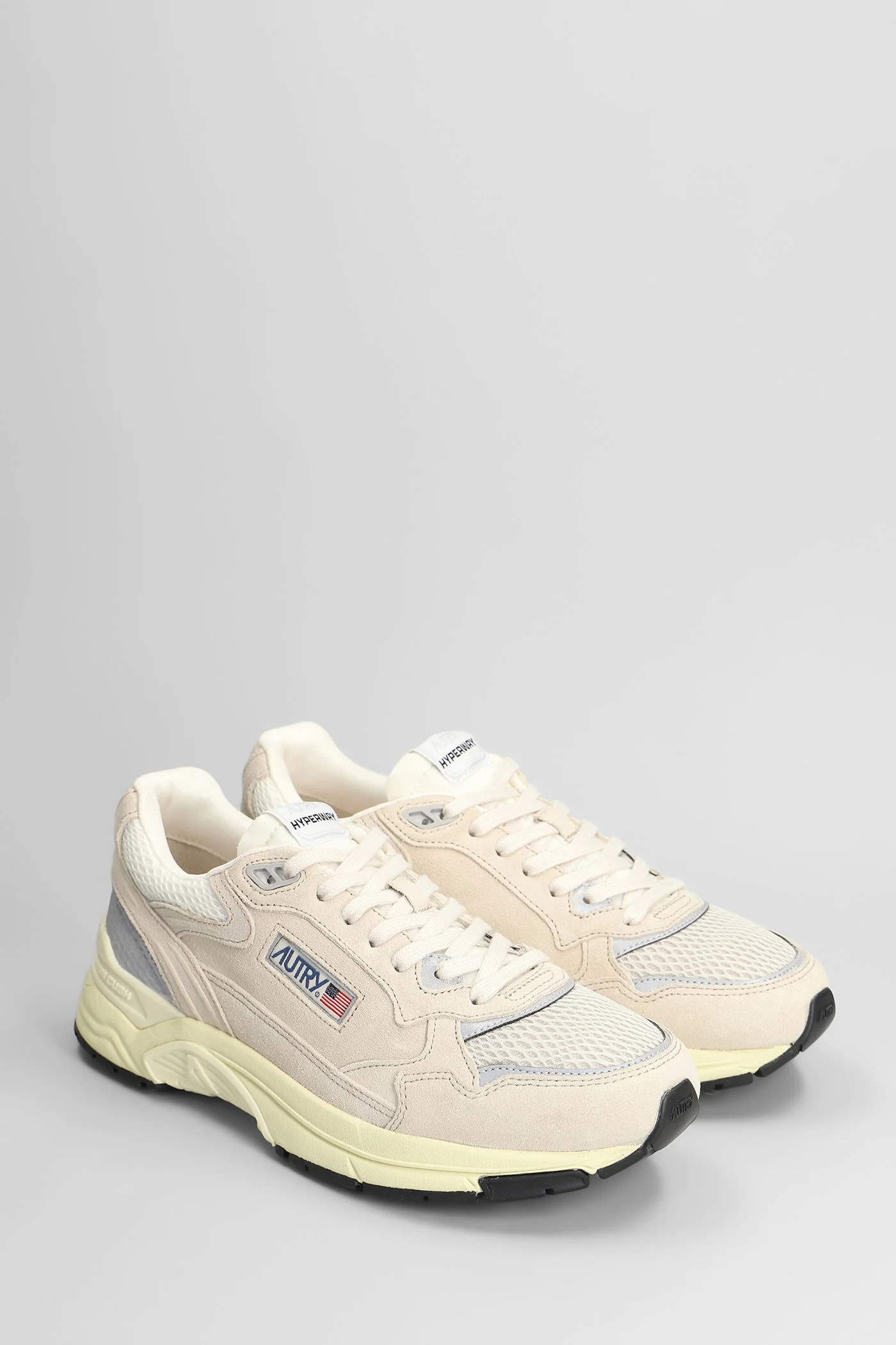 Hyperway Low Sneakers in beige Suede and fabric - Image 2