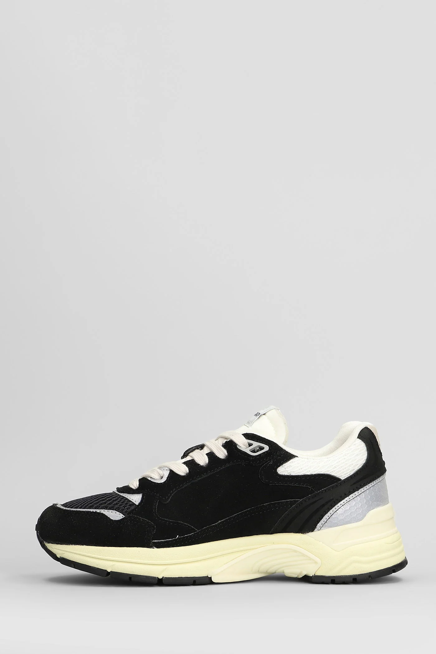 Hyperway Low Sneakers in black Suede and fabric - Image 3