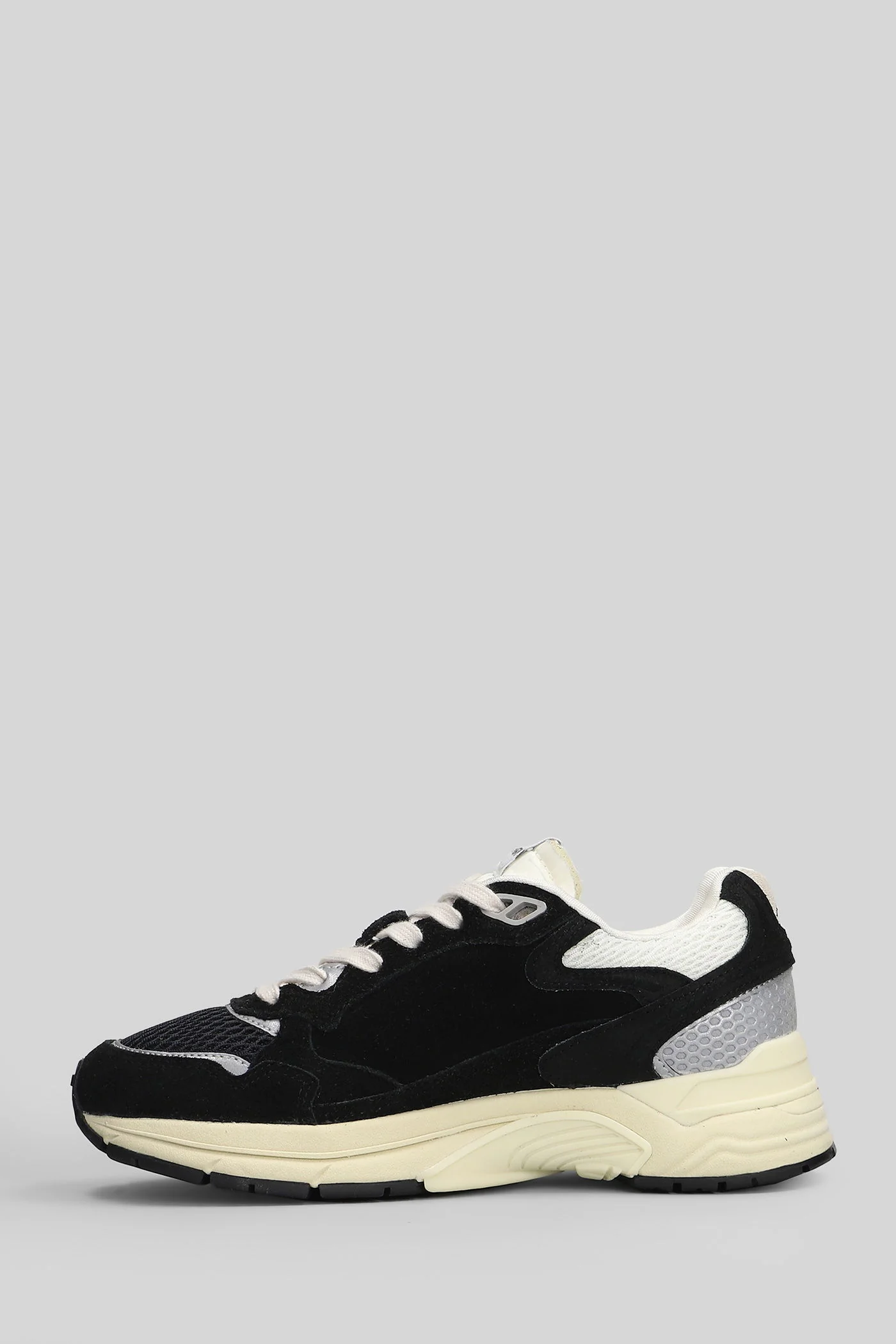 Hyperway Low Sneakers in black Suede and fabric - Image 3