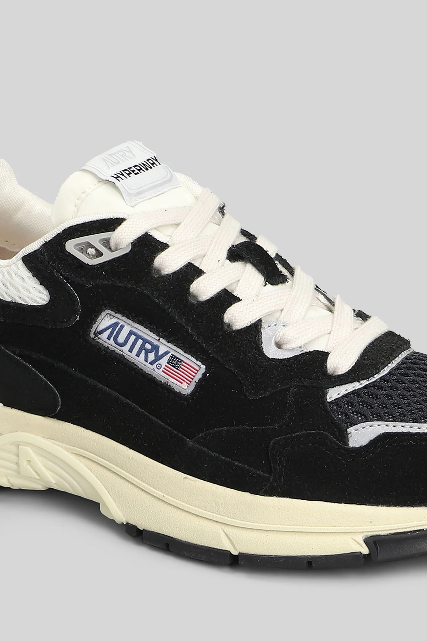 Hyperway Low Sneakers in black Suede and fabric - Image 5