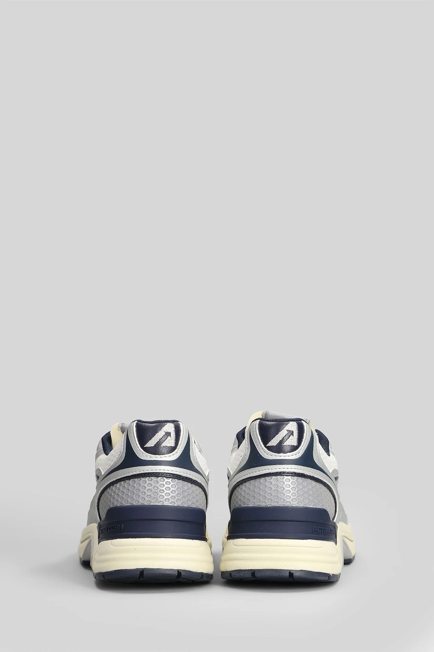 Hyperway low Sneakers in grey leather and fabric - Image 9