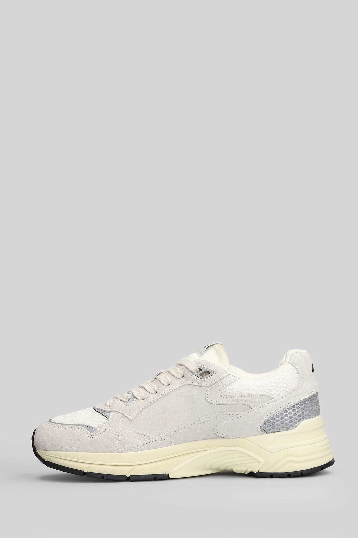 Hyperway Low Sneakers in white Suede and fabric - Image 8