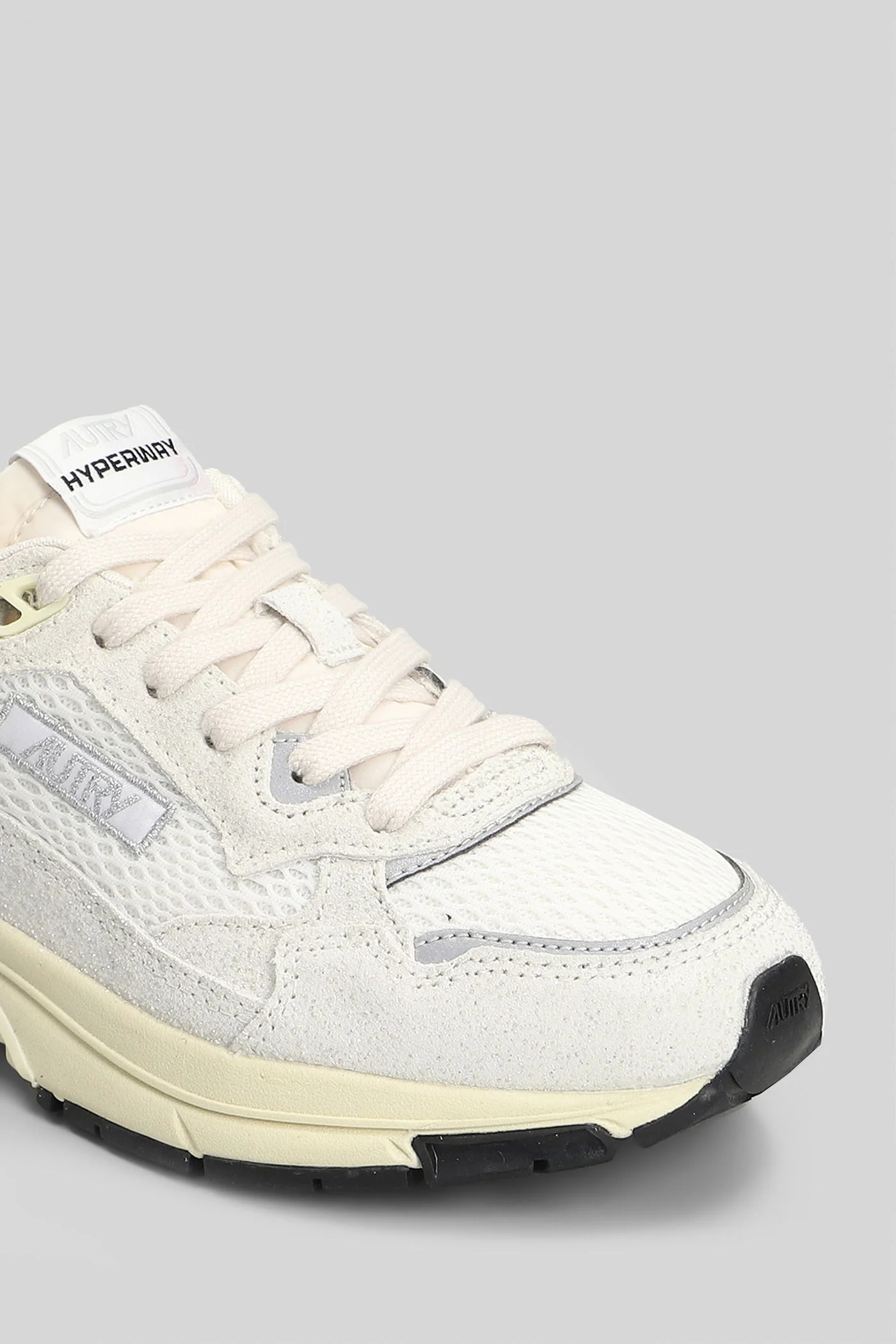 Hyperway Low Sneakers in white Suede and fabric - Image 5