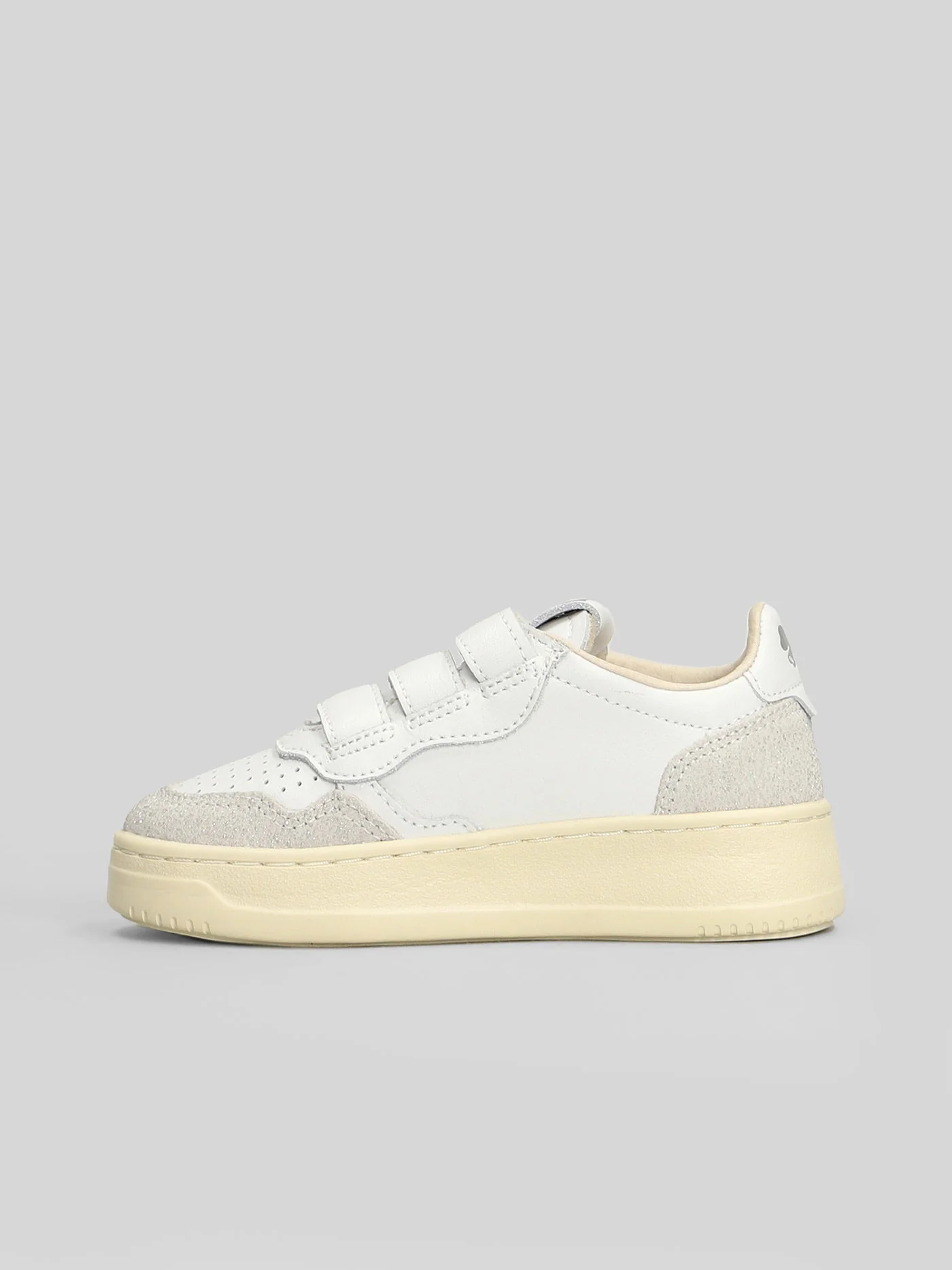 Kidstripes Low Sneakers in white suede and leather - Image 8