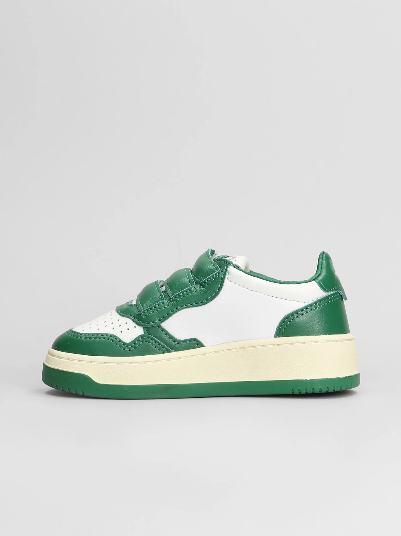 Kidstripes Sneakers in green leather - Image 3