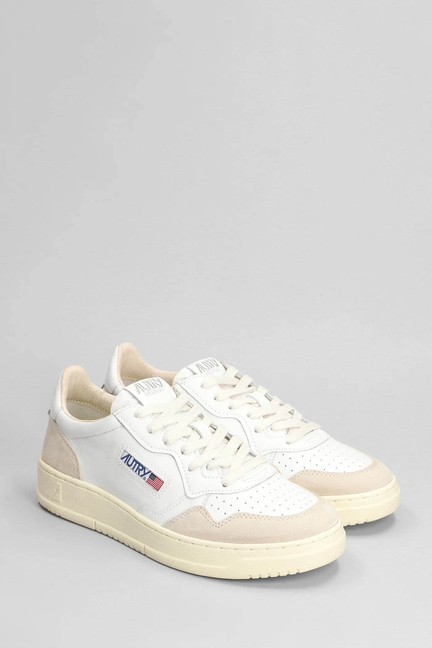 Medalist Low Sneakers in white suede and leather - Image 2