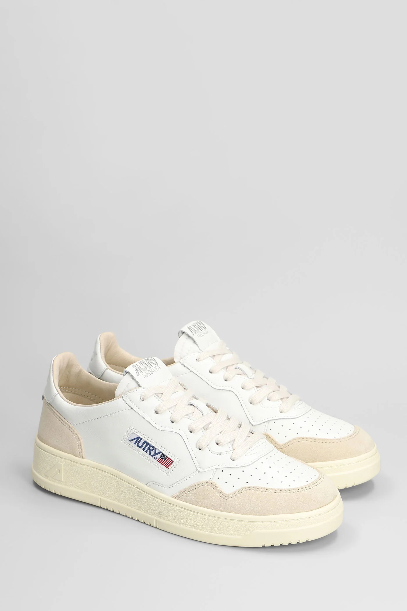 Medalist Low Sneakers in white suede and leather - Image 2