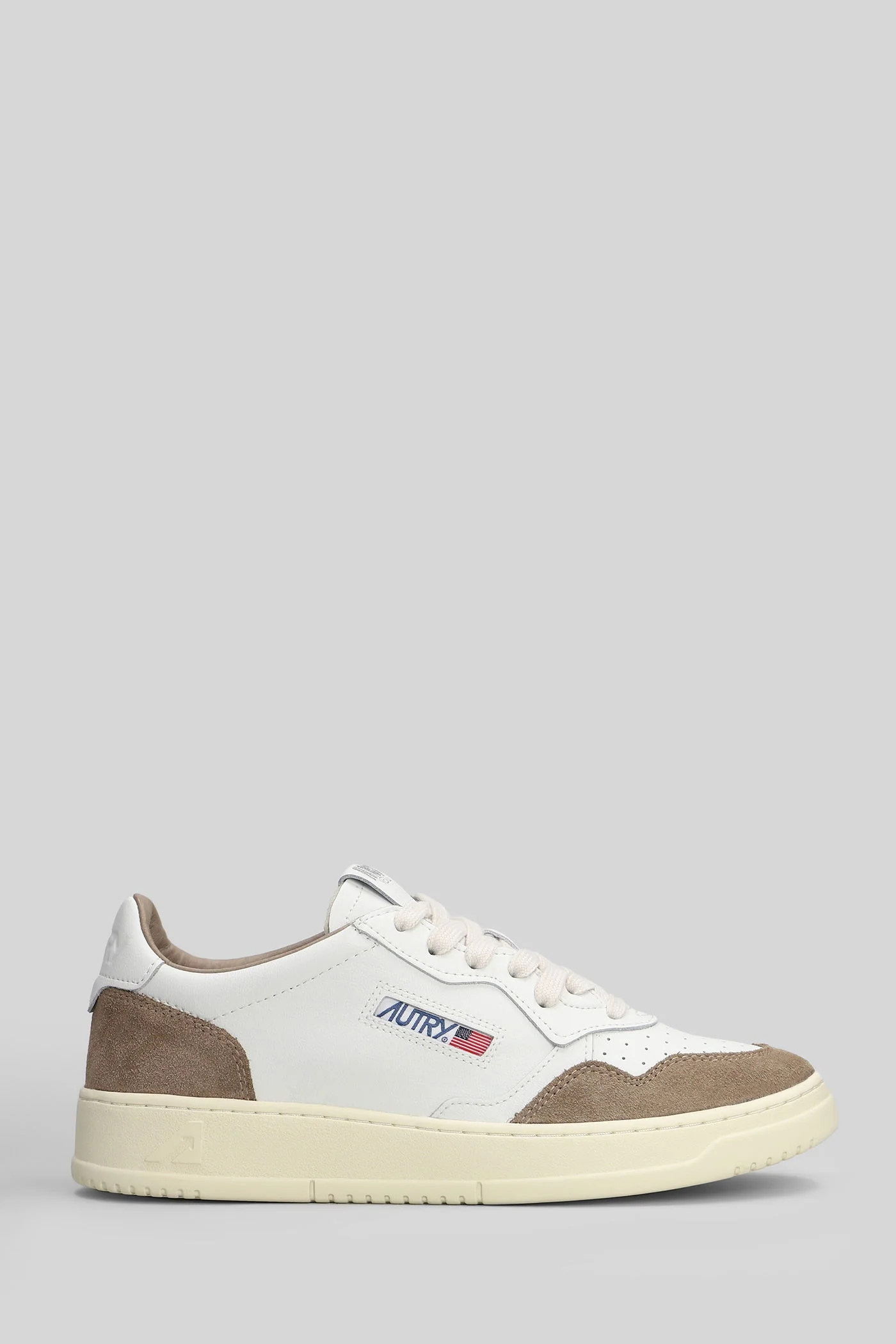 Medalist low Sneakers in white suede and leather