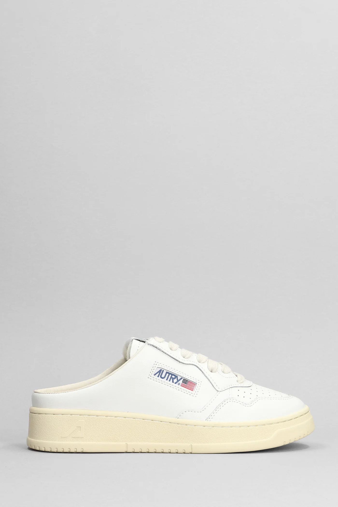 Mule Low Sneakers in white leather