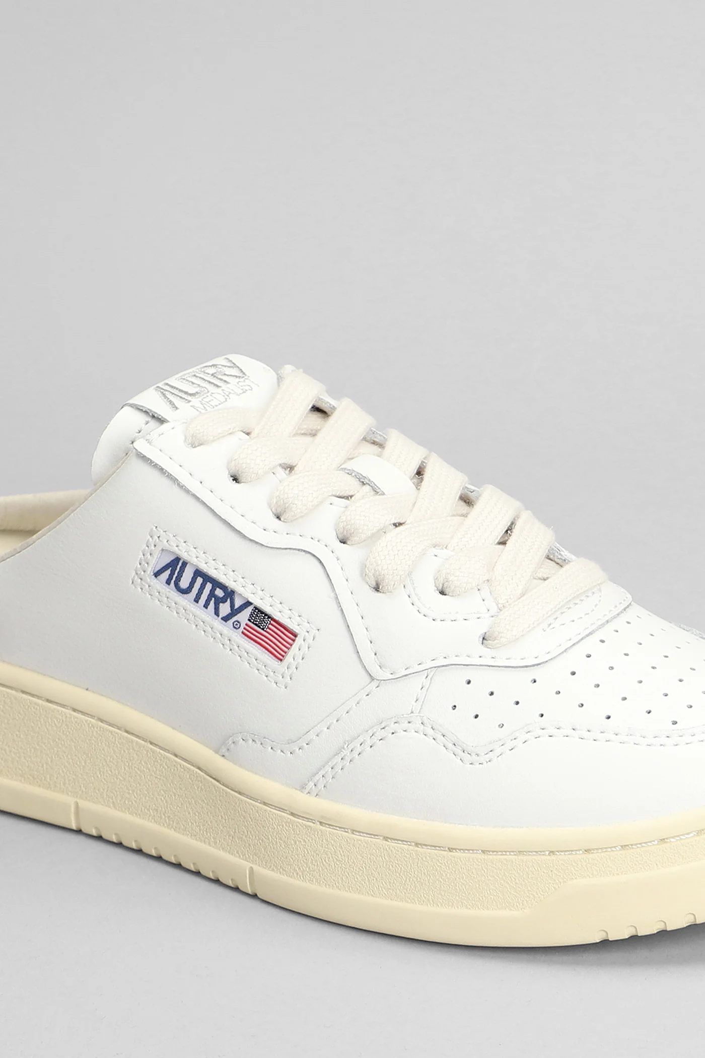 Mule Low Sneakers in white leather - Image 5