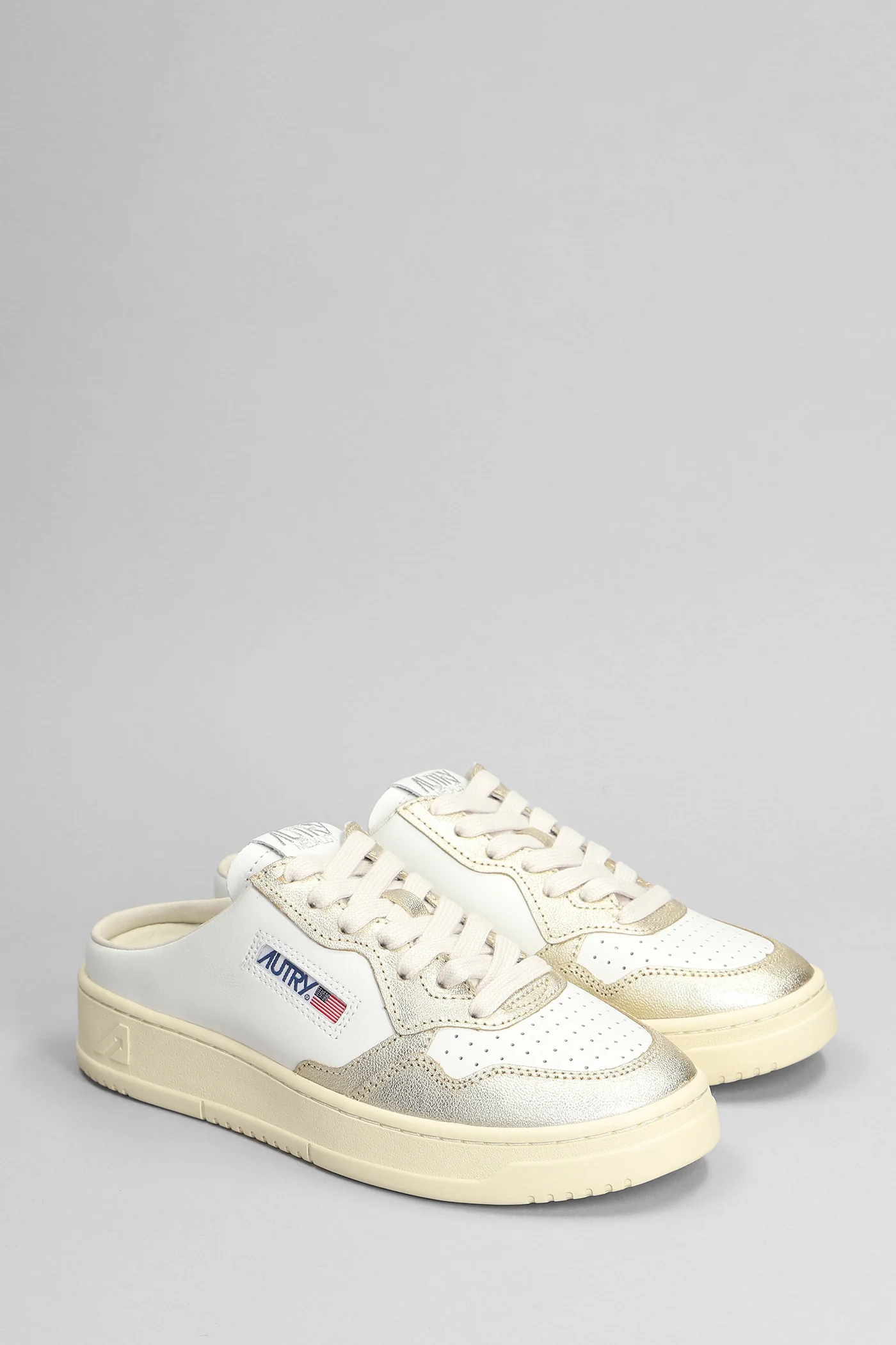 Mule Low Sneakers in white leather - Image 2