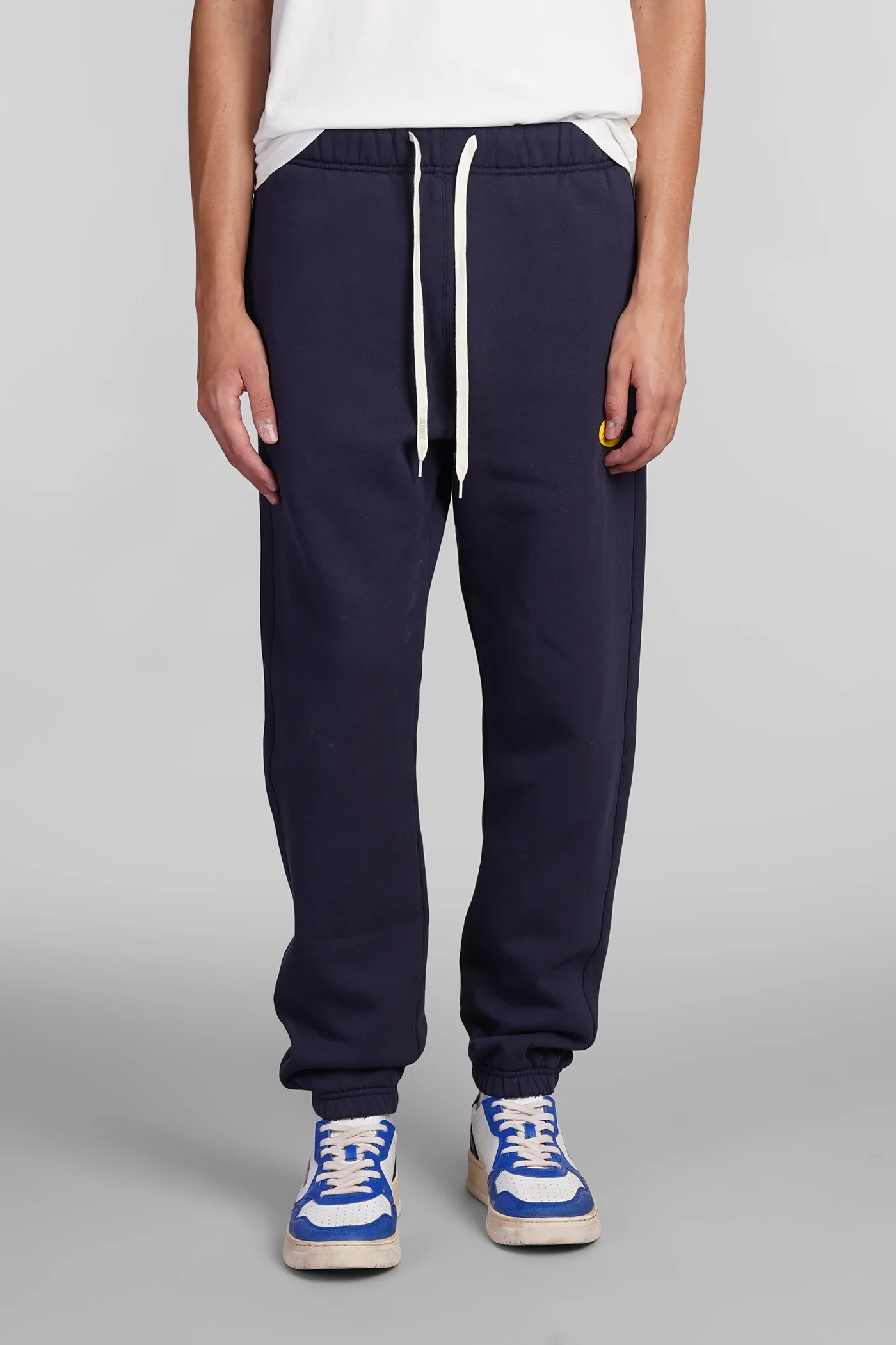 Pants in blue cotton