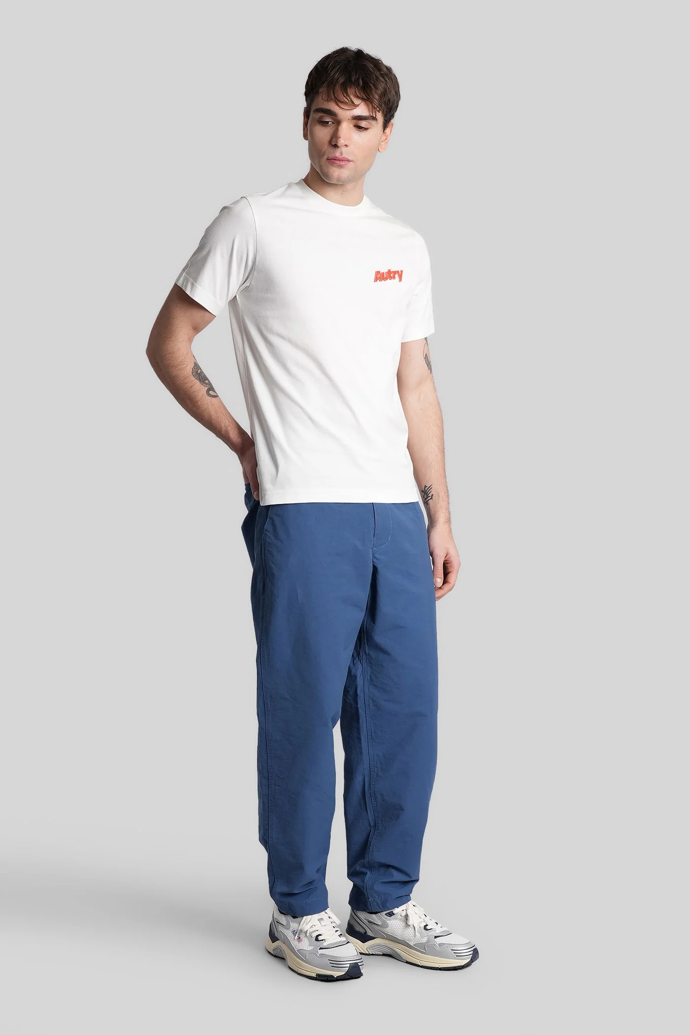 Pants in blue cotton - Image 2