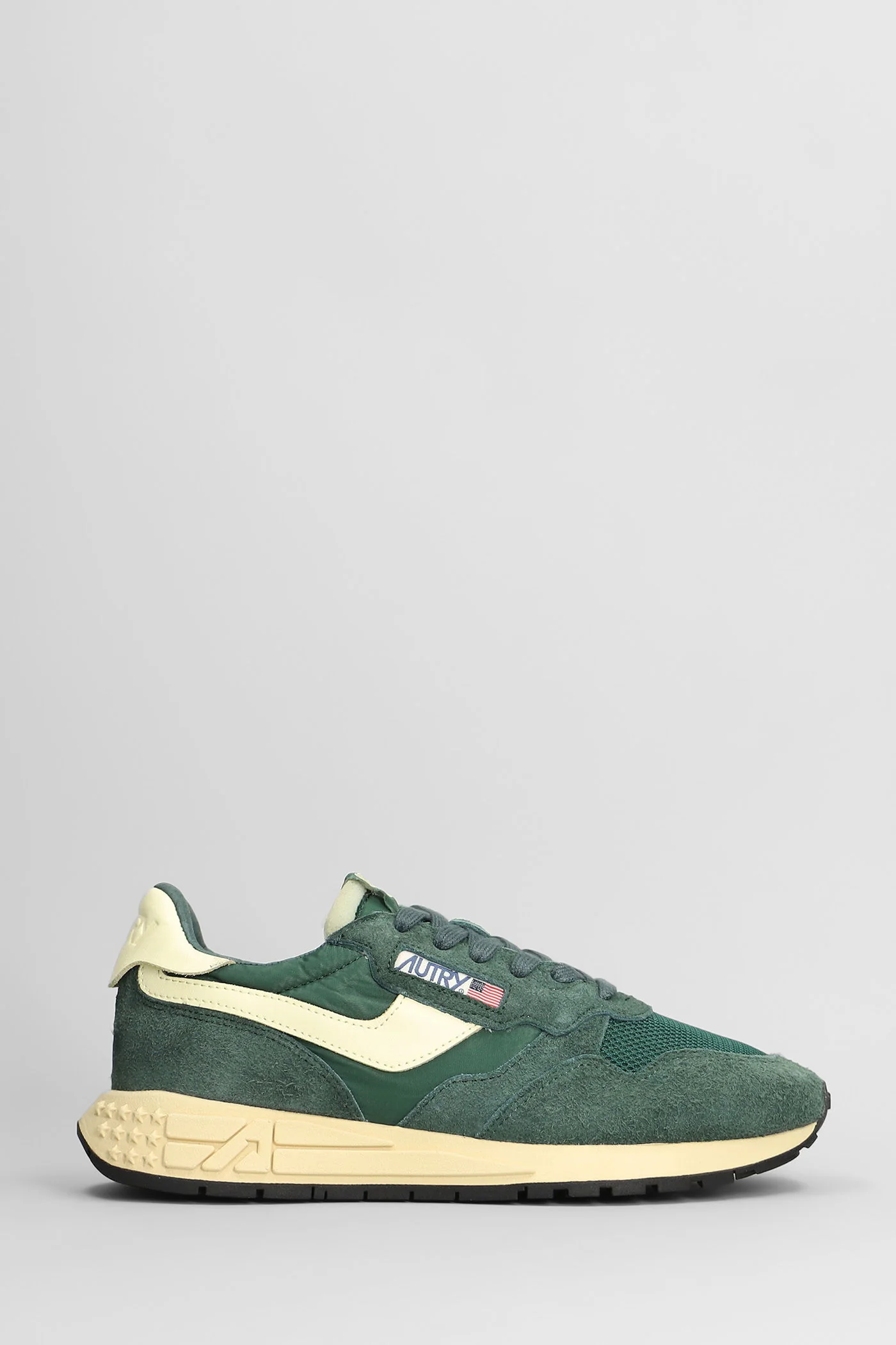Reelwind Low Sneakers in green Suede and fabric