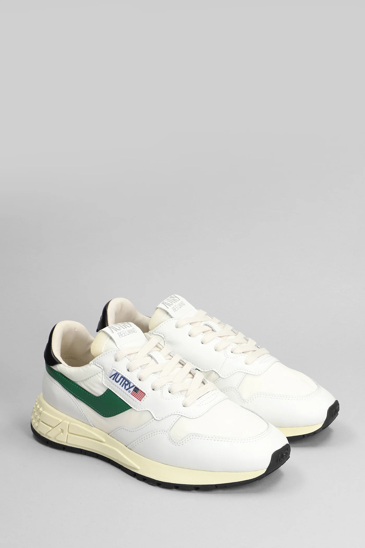 Reelwind Low Sneakers in white leather and fabric - Image 42