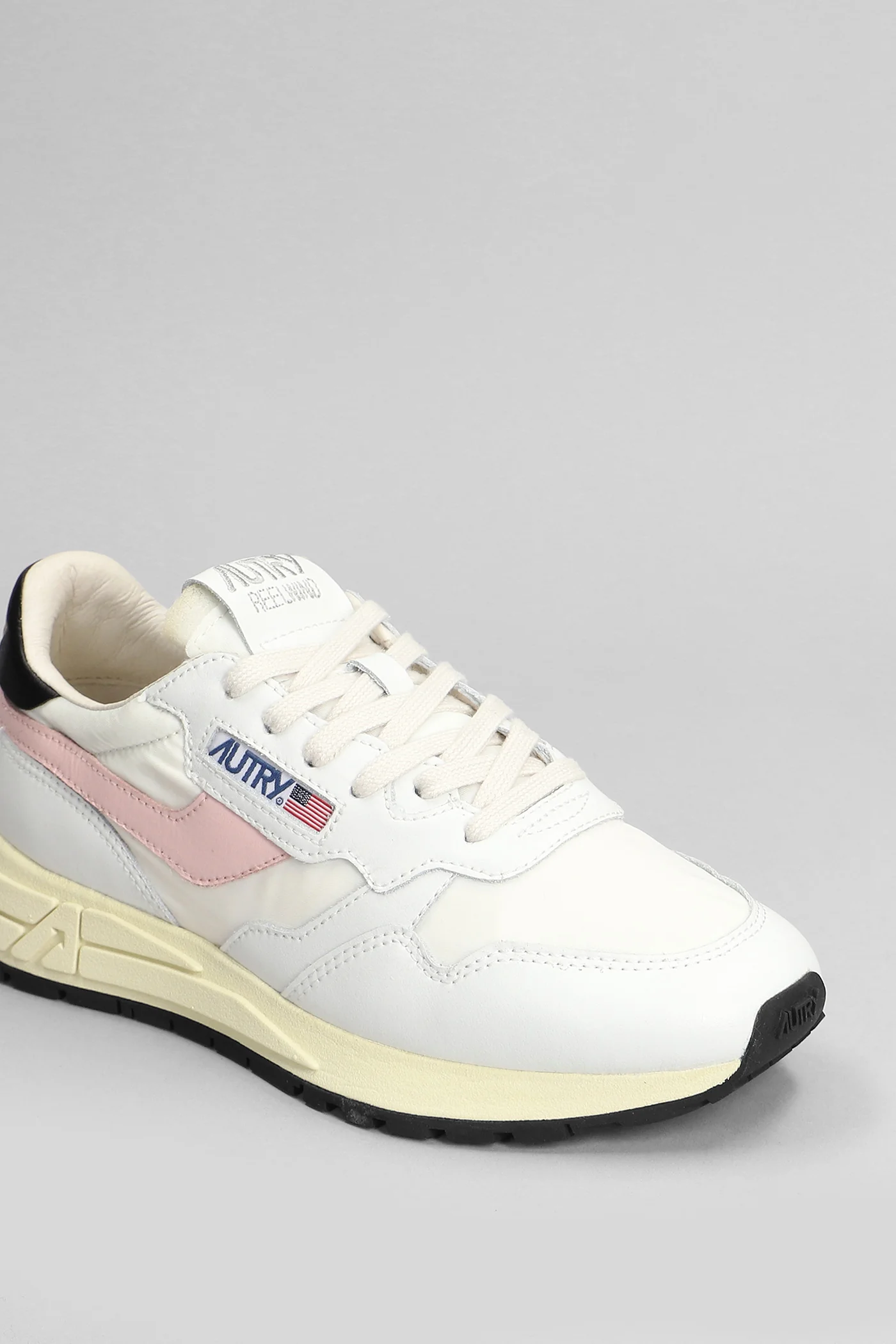 Reelwind Low Sneakers in white leather and fabric - Image 5