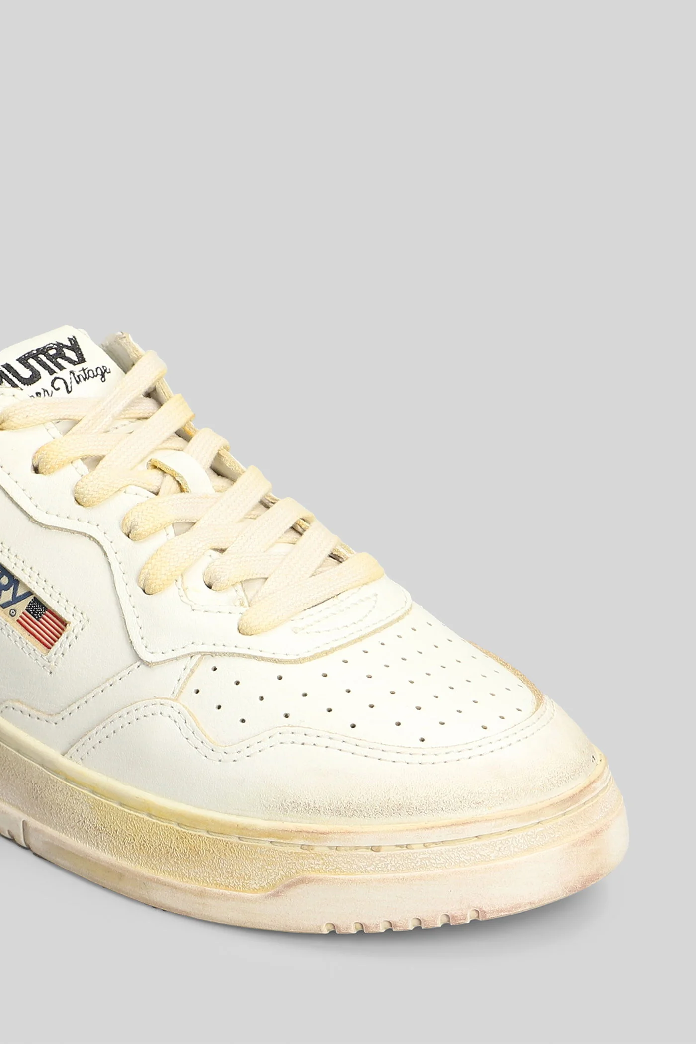 Sup vint low Sneakers in white leather - Image 10