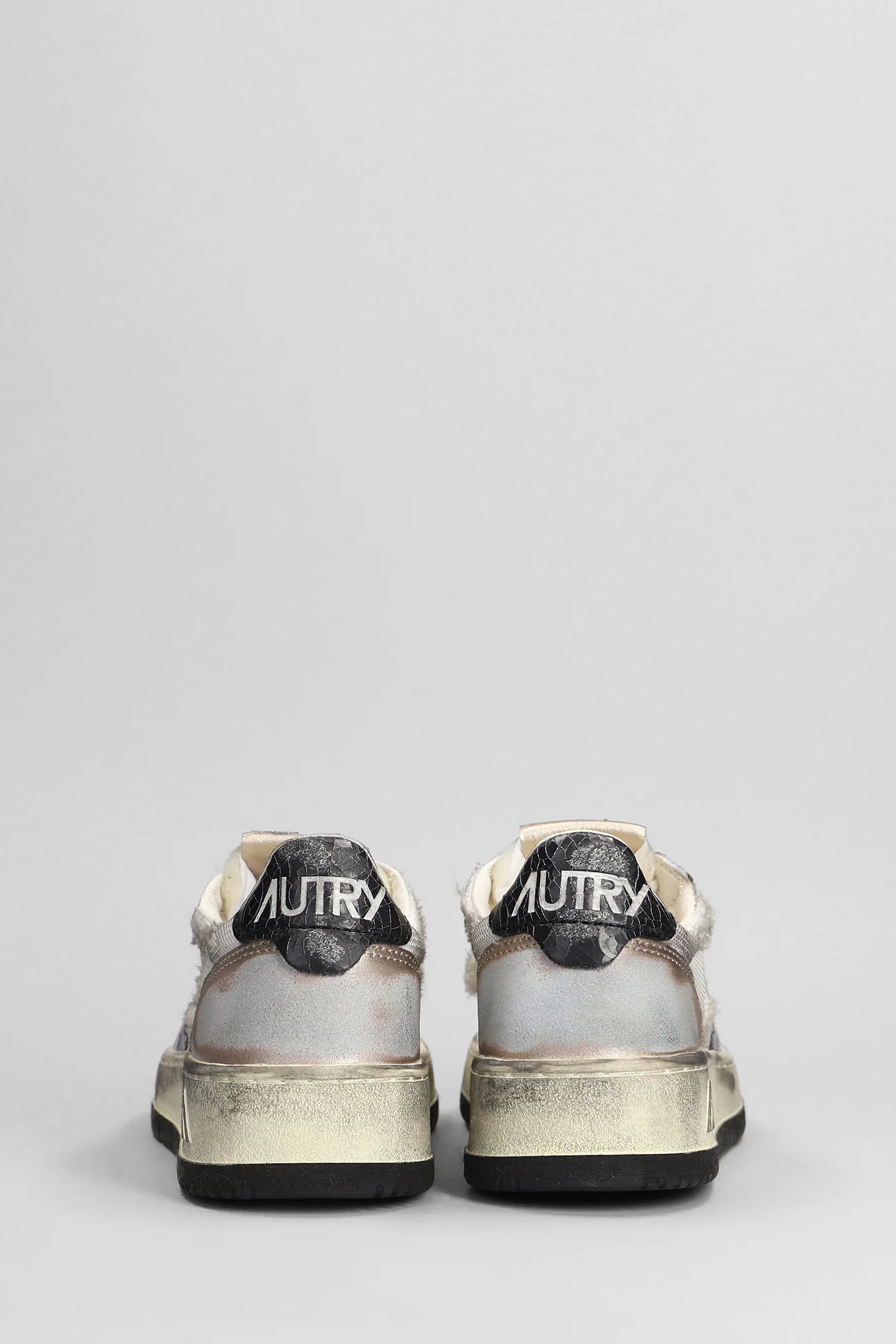 Sup Vint Low Sneakers in white leather and fabric - Image 4