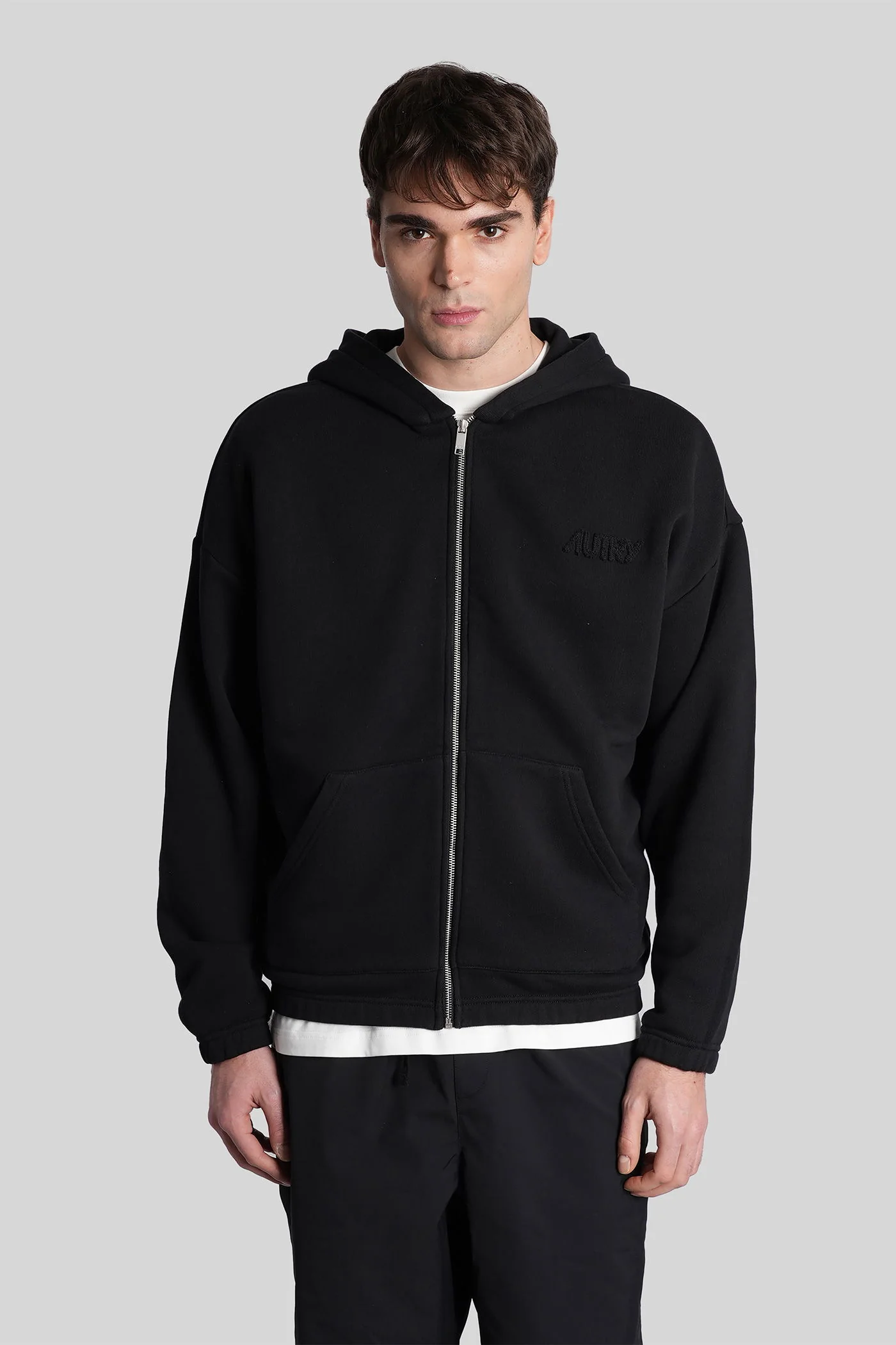 Sweatshirt in black cotton