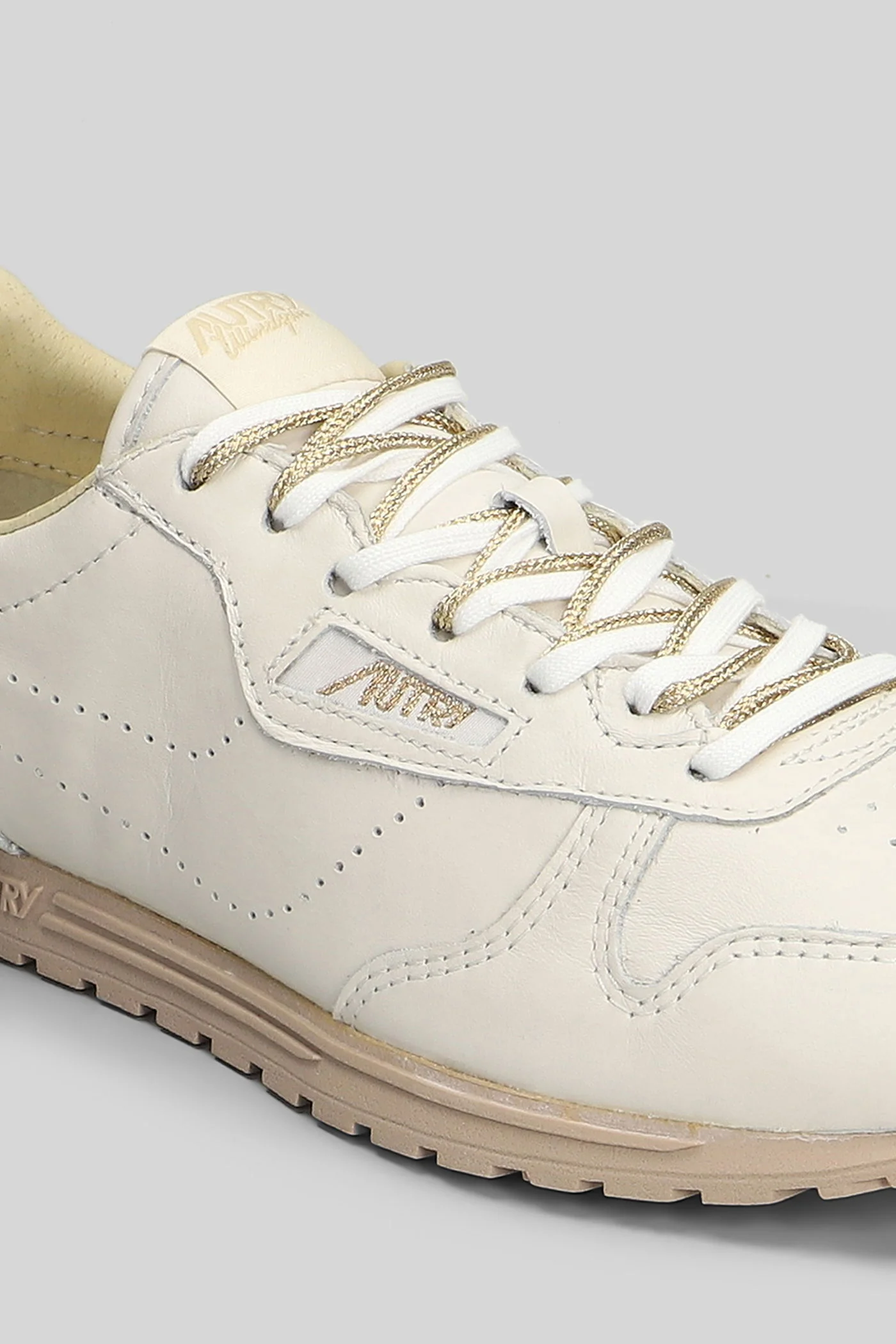 Windspin Low Sneakers in beige leather - Image 5