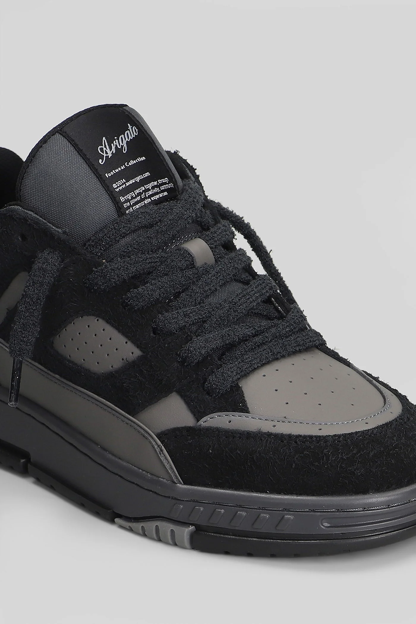 Area Lo Fluffy Sneakers in black suede and leather - Image 5