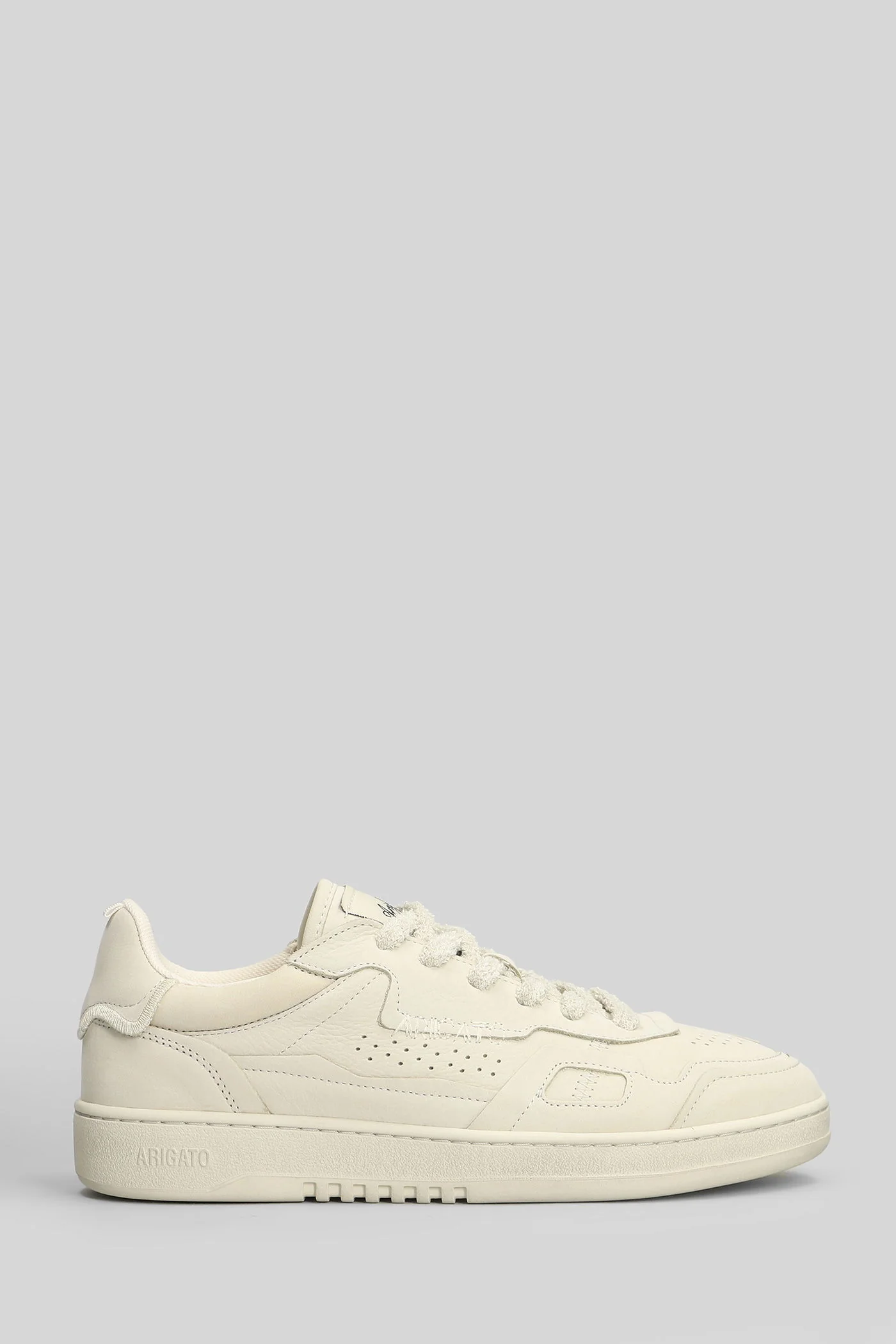 Dice Patchwork Sneakers in beige leather