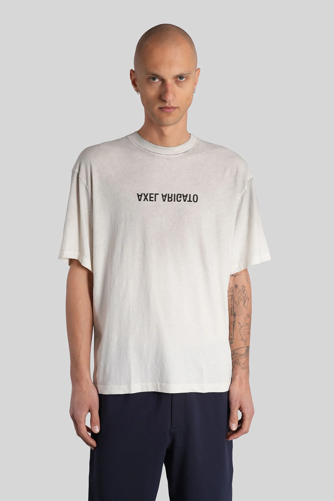 Distort Light T-Shirt in white cotton