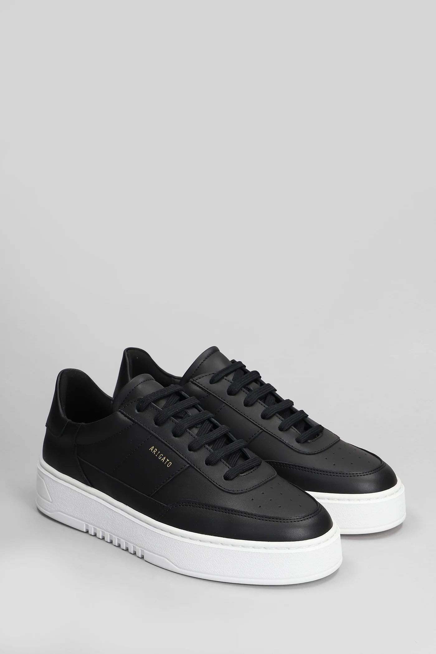 Orbit Vintage Sneakers in black leather - Image 2