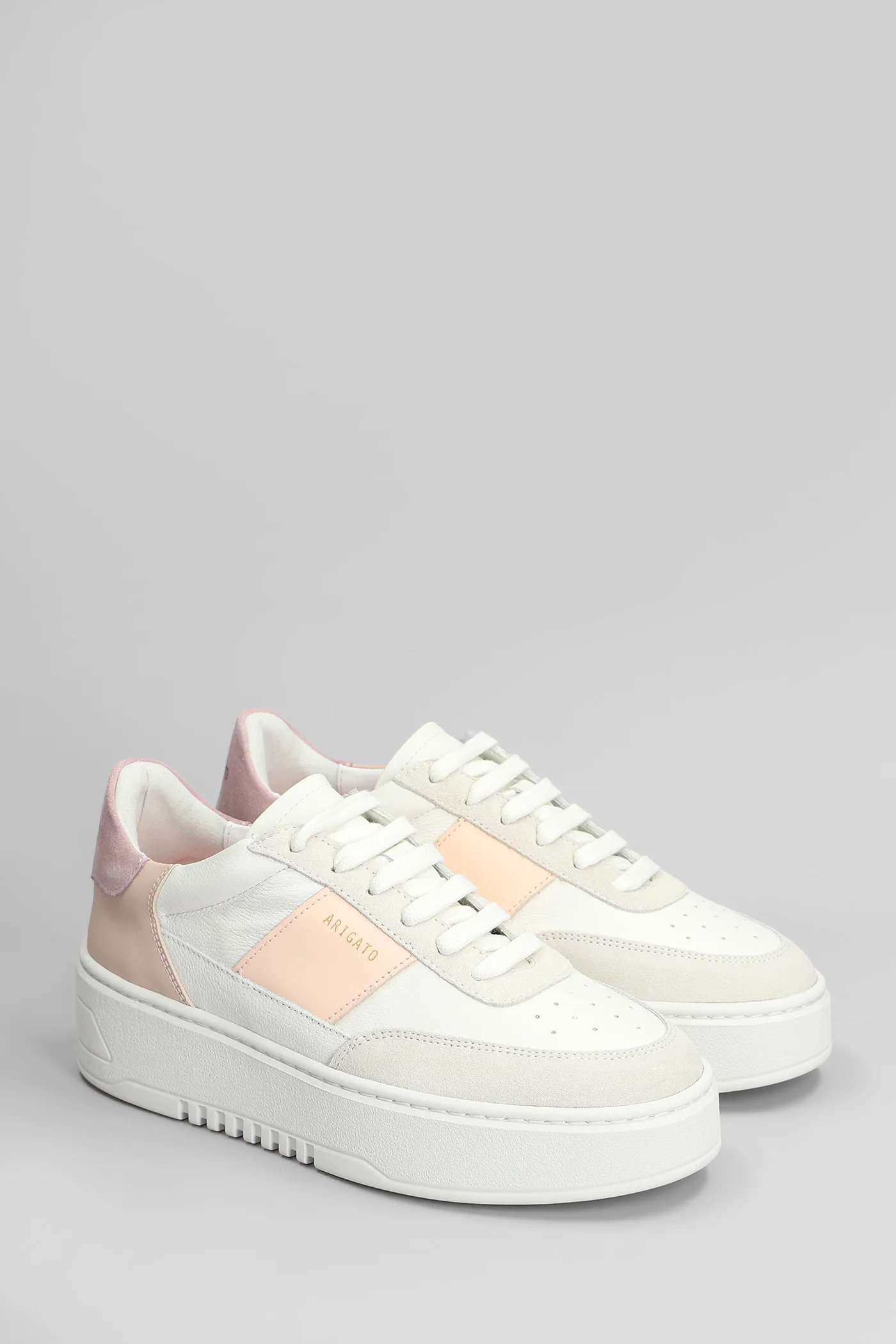 Orbit Vintage Sneakers in white suede and leather - Image 2