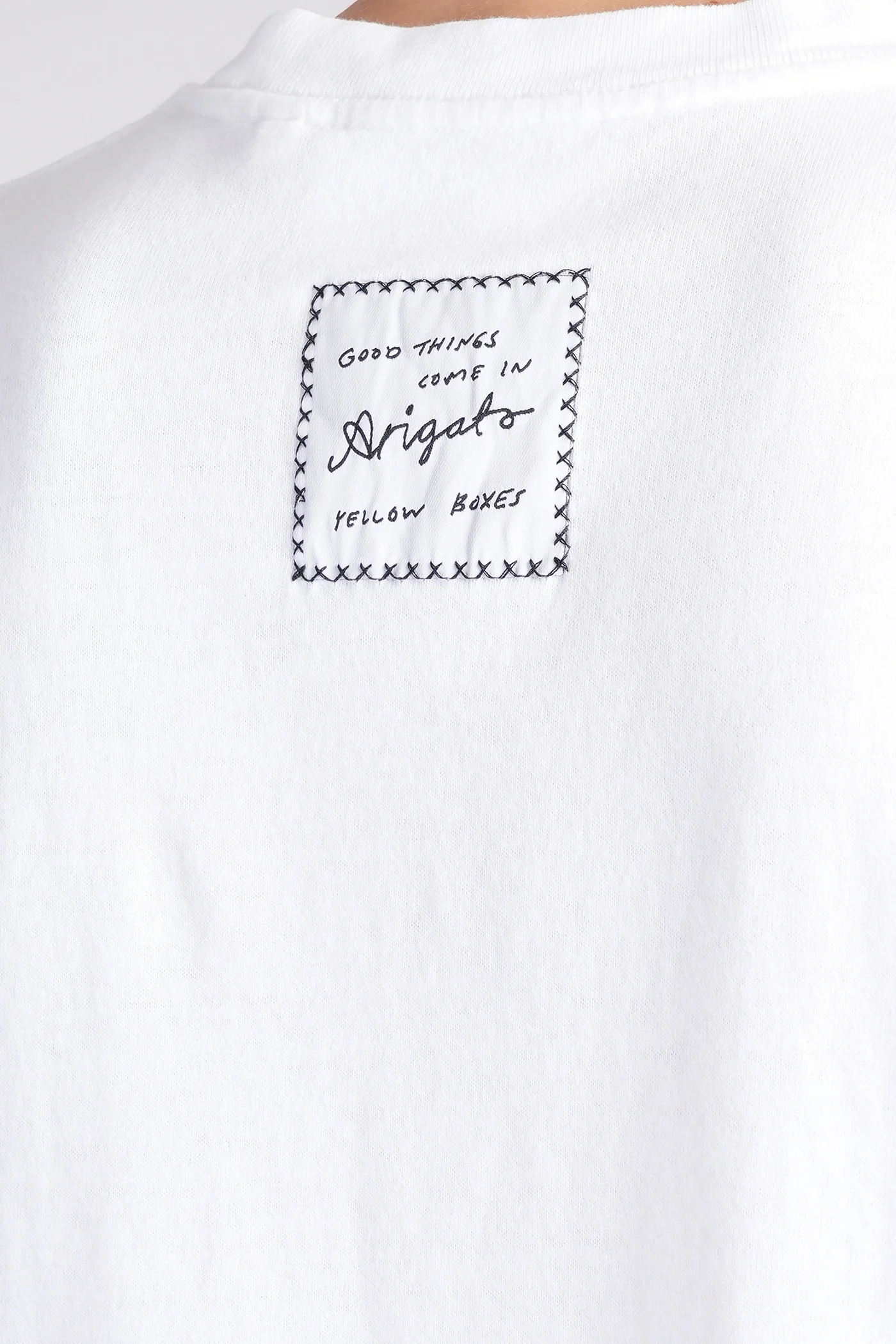 Patch T-shirt T-Shirt in white cotton - Image 5