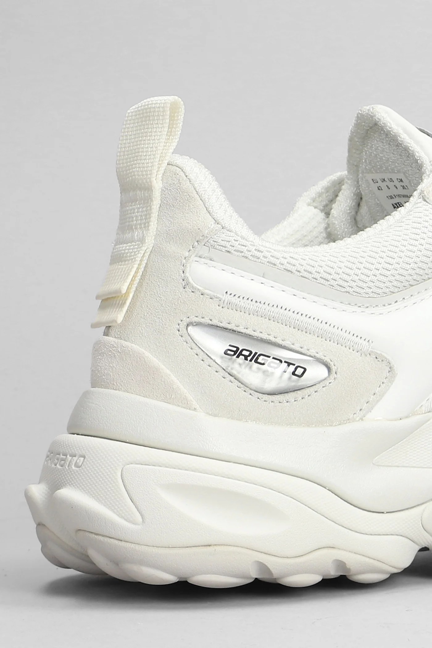 Satellite Runner Sneakers in white suede and leather - Image 5