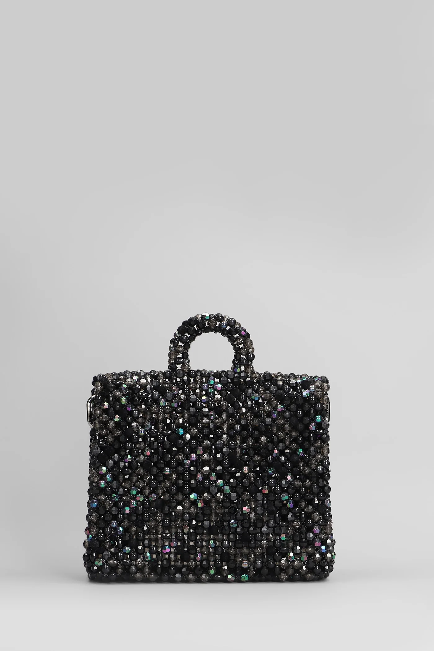 Renato mini Tote in black acrylic - Image 3