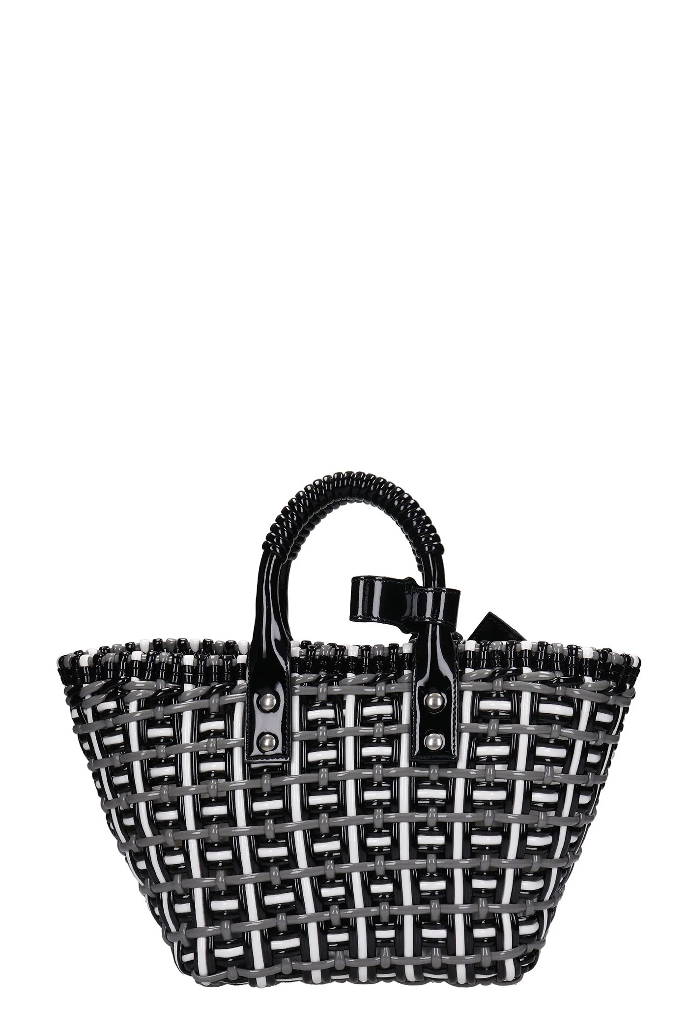 Bistro bask xs Tote in black PVC - Image 4