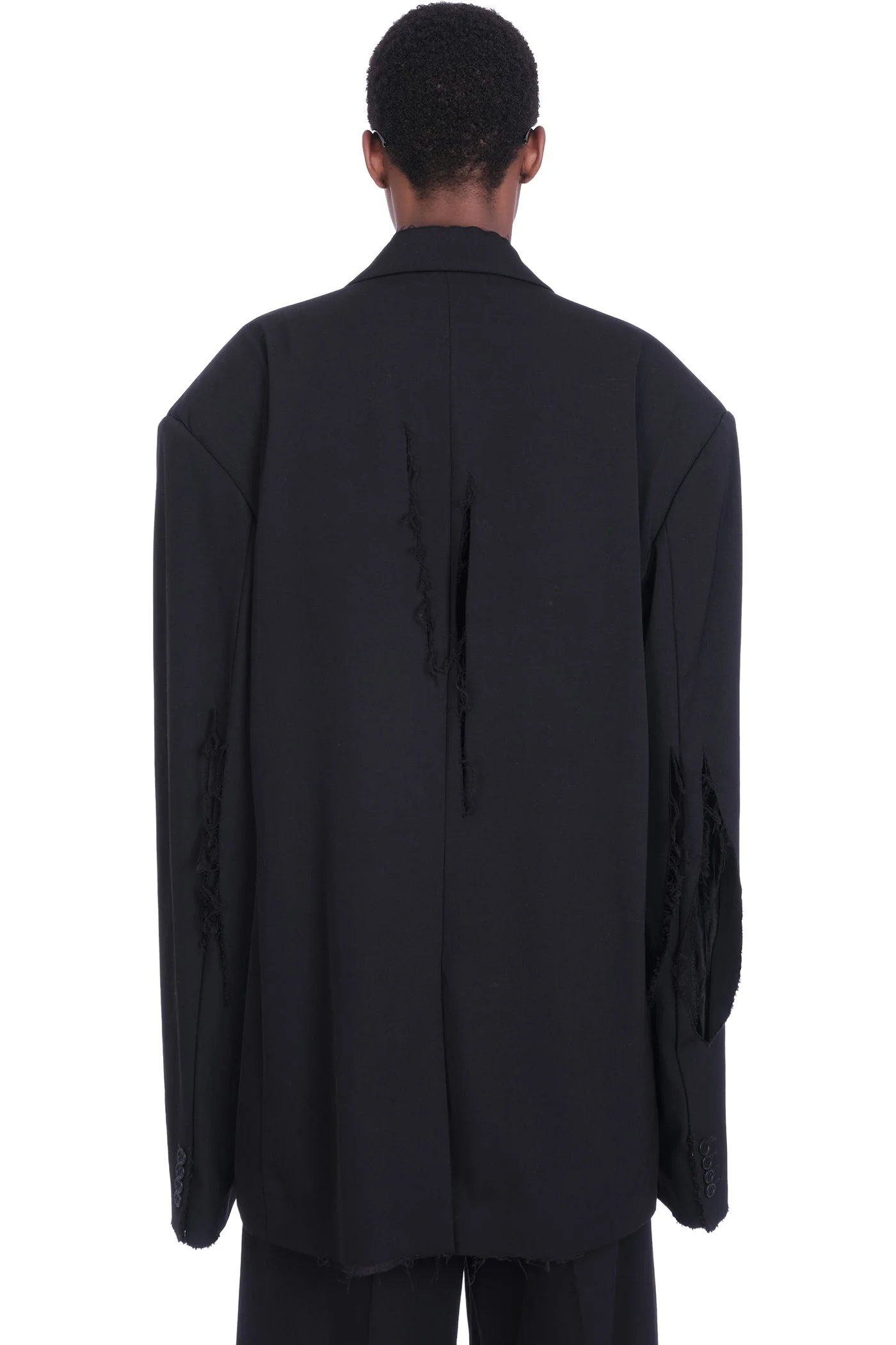 Blazer in black wool - Image 3