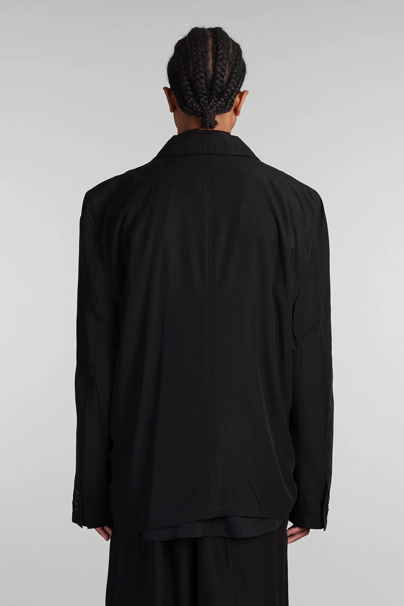 Blazer in black wool and polyester - Image 3