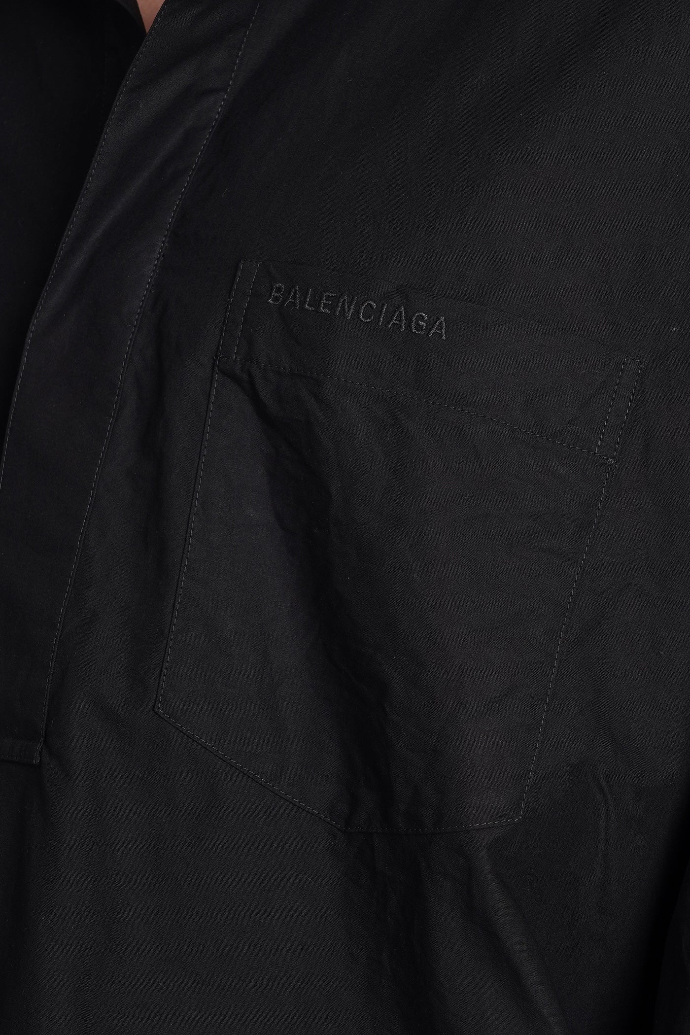 Blouse in black cotton - Image 5