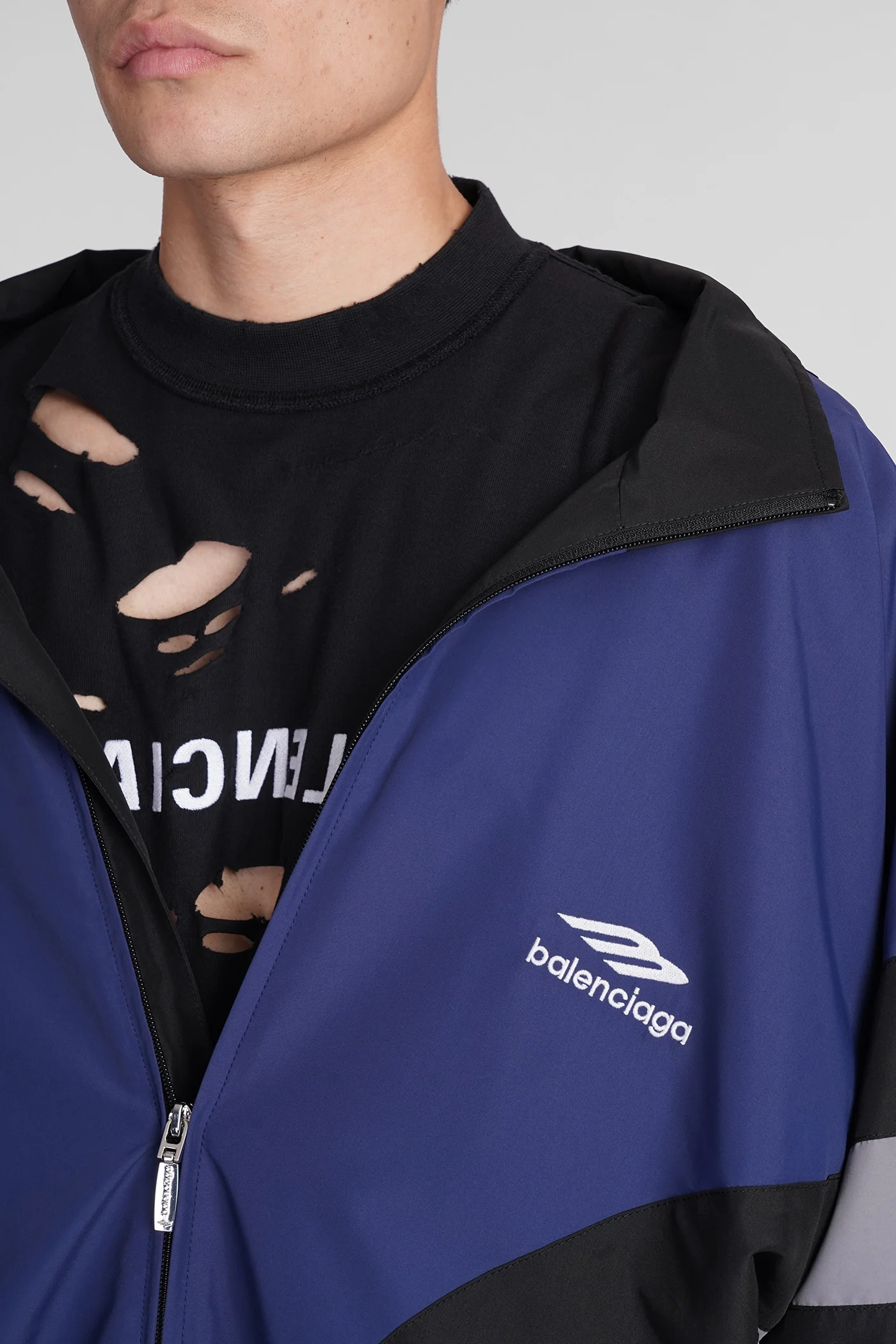 Bomber Jacket in black polyester - Image 5