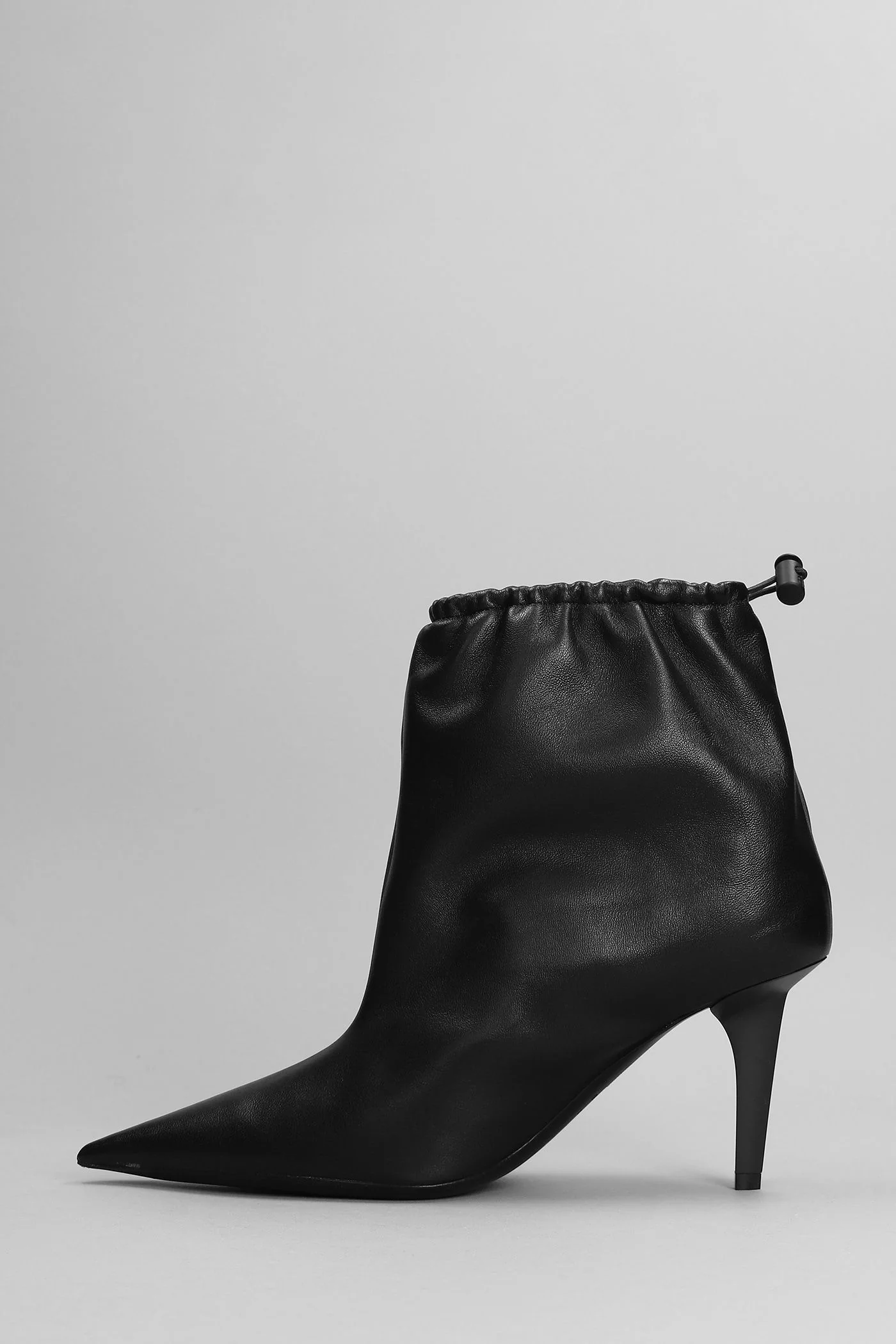 High heels Ankle boots in black leather - Image 3