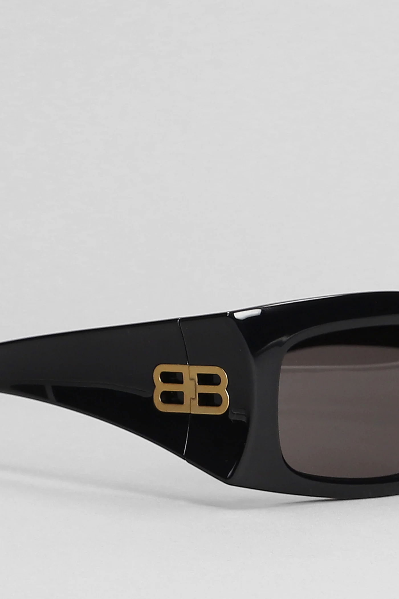 Hourglass rect Sunglasses in black nylon - Image 4