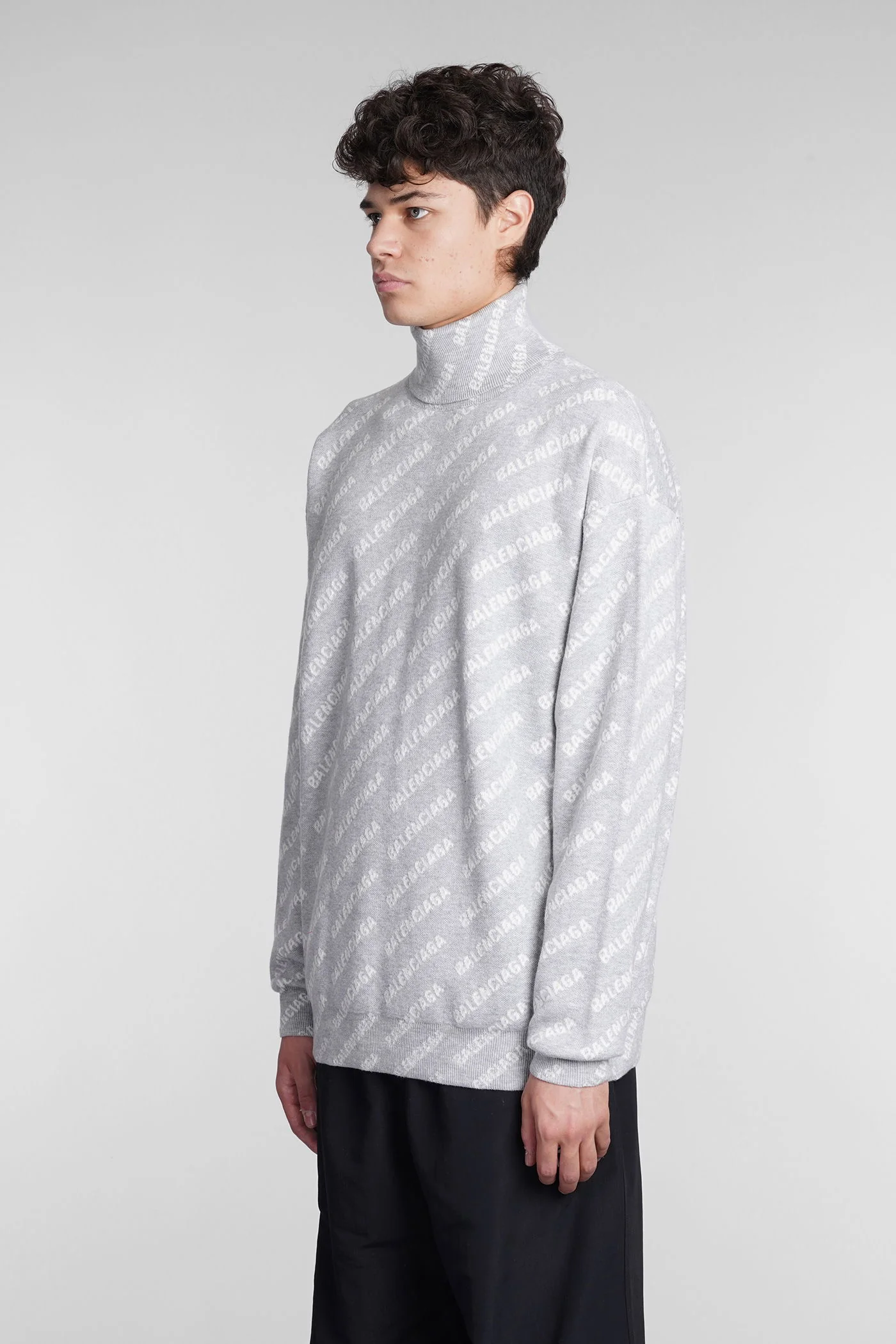 Knitwear in grey cotton - Image 4