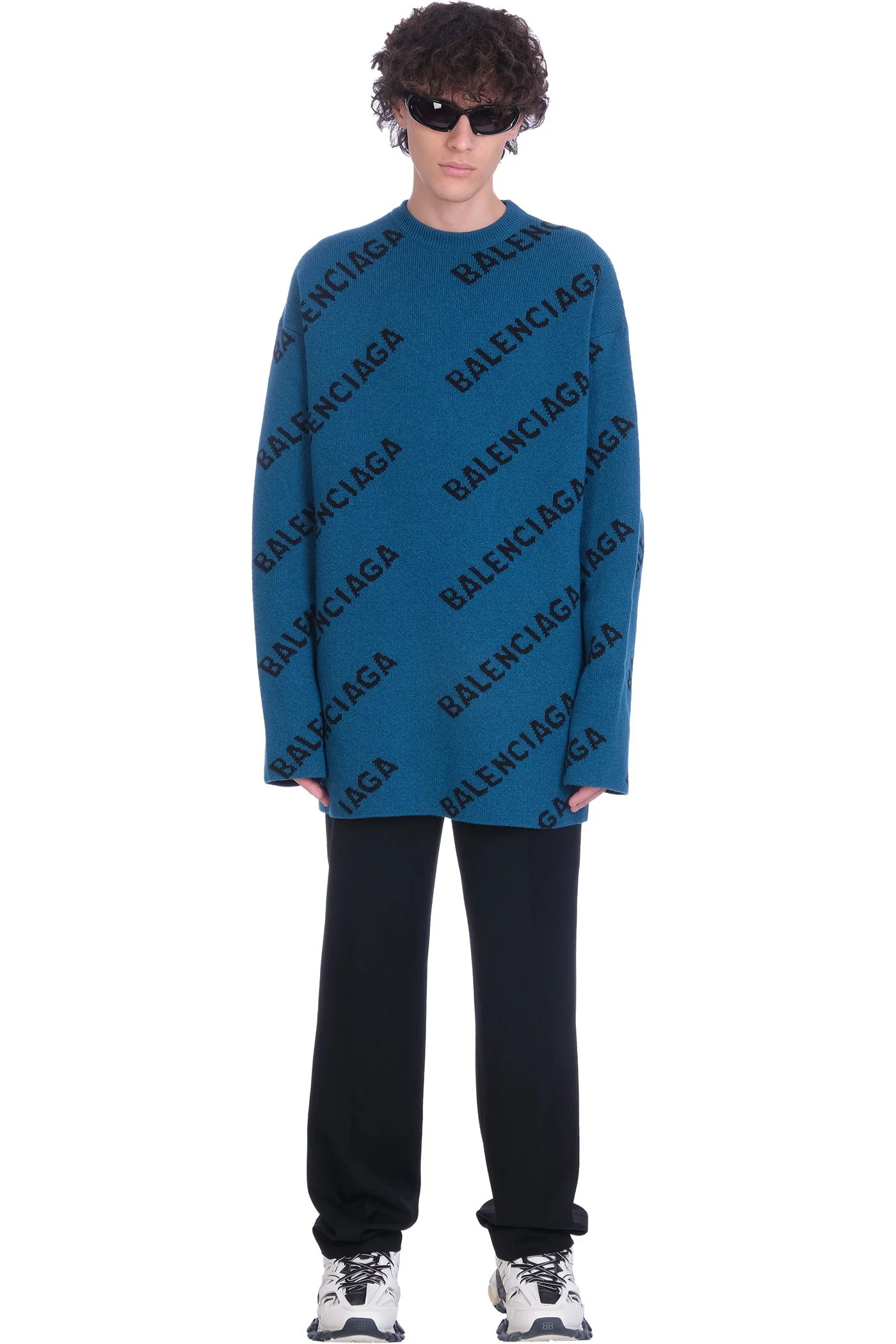 Knitwear in petroleum wool - Image 2