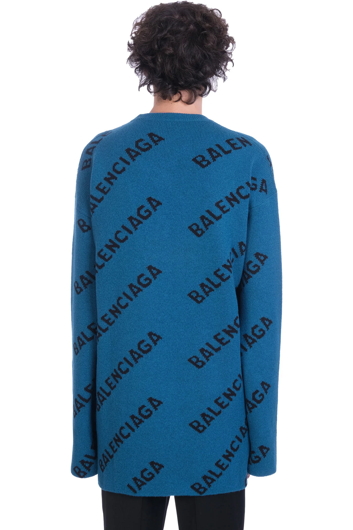 Knitwear in petroleum wool - Image 3